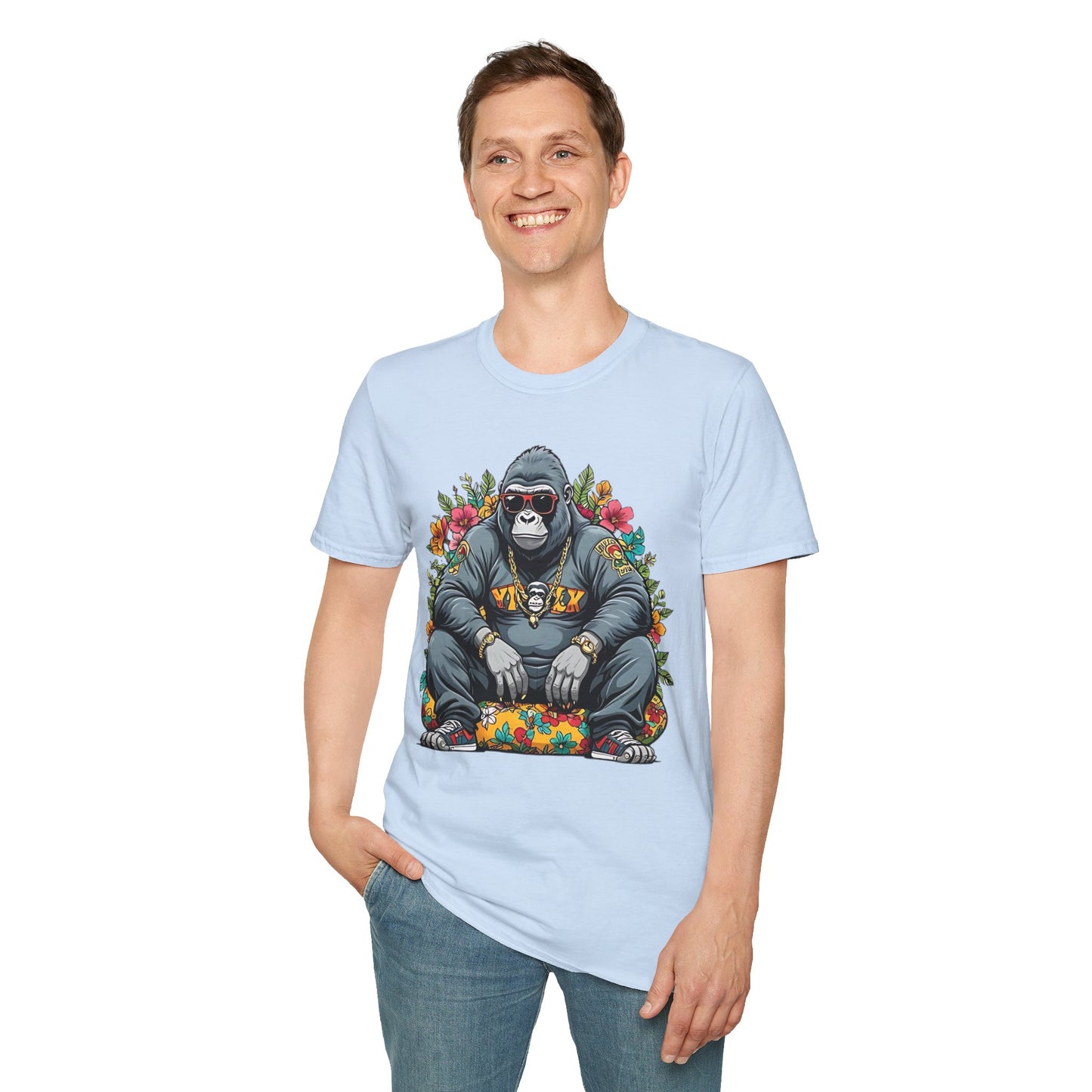 Animals Tees, Funny Animals Shirt, T Shirts with Funny Animals, T-Shirt with Gorilla, Monkey Tees