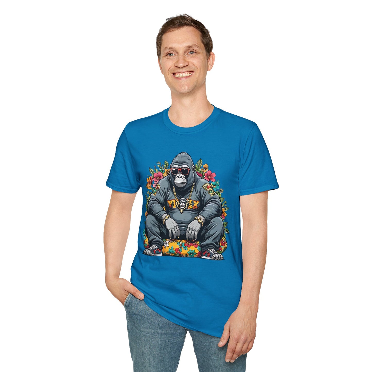 Animals Tees, Funny Animals Shirt, T Shirts with Funny Animals, T-Shirt with Gorilla, Monkey Tees