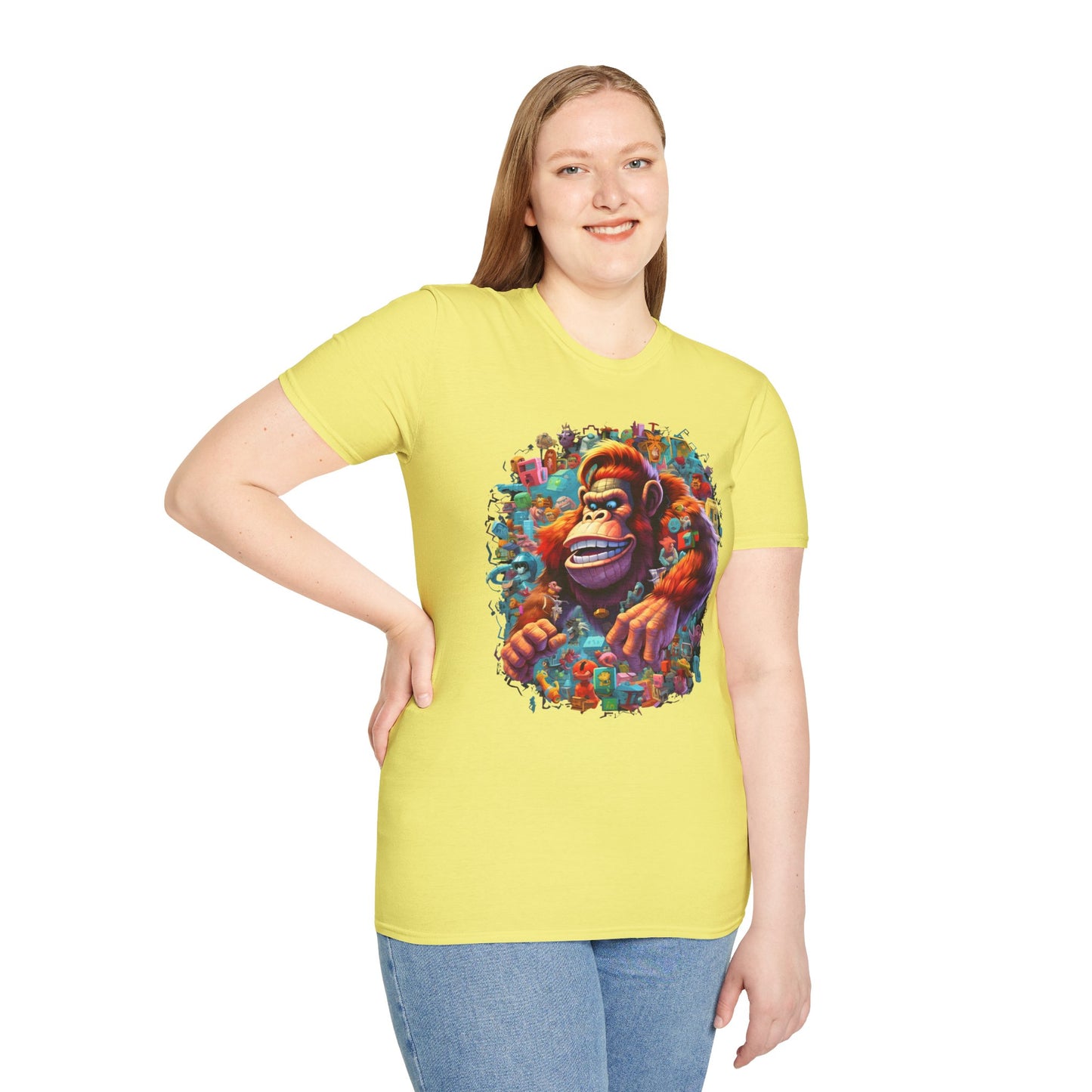 Animals Tees, Funny Animals Shirt, T Shirts with Funny Animals, T-Shirt with Gorilla, Monkey Tees