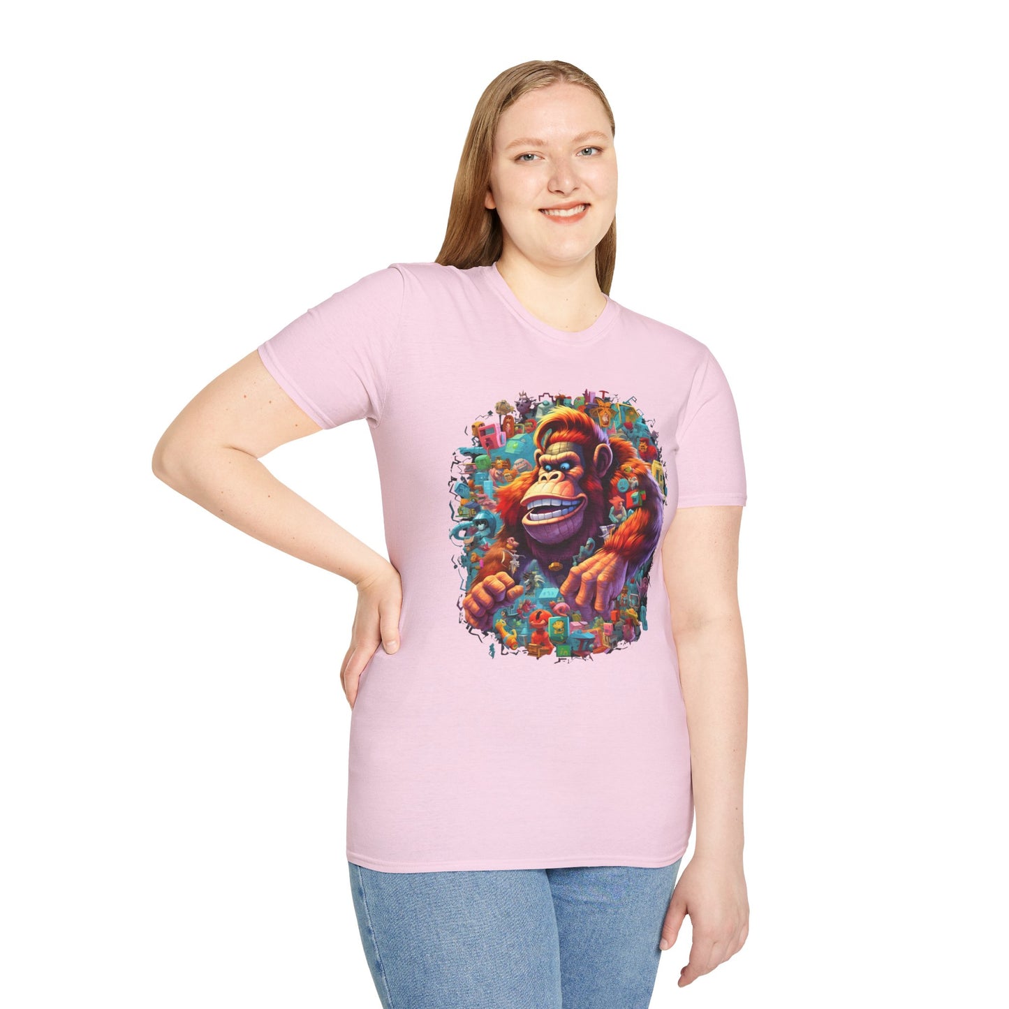 Animals Tees, Funny Animals Shirt, T Shirts with Funny Animals, T-Shirt with Gorilla, Monkey Tees