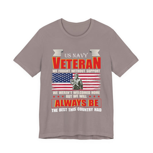 US Navy Veteran T-Shirt American Flag Soldier Graphic Patriotic Military Unisex Cotton v42