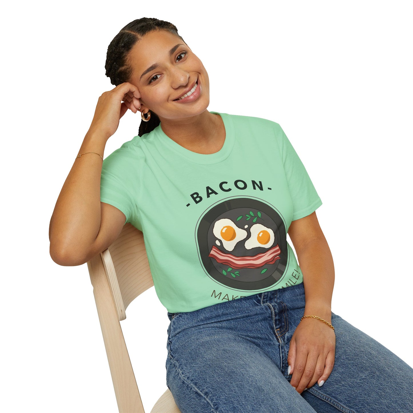Food Tees, Funny Food T Shirts, Funny T Shirts, Bacon and Egg T Shirt, Egg and Bacon Shirt