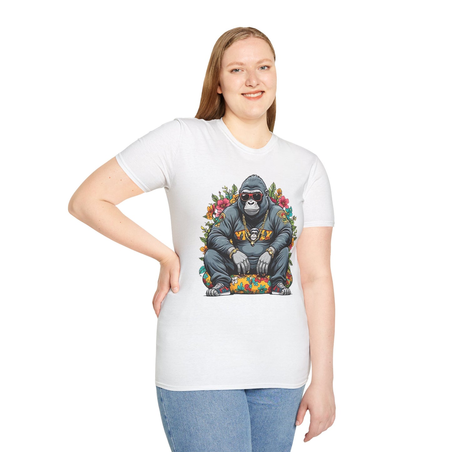 Animals Tees, Funny Animals Shirt, T Shirts with Funny Animals, T-Shirt with Gorilla, Monkey Tees