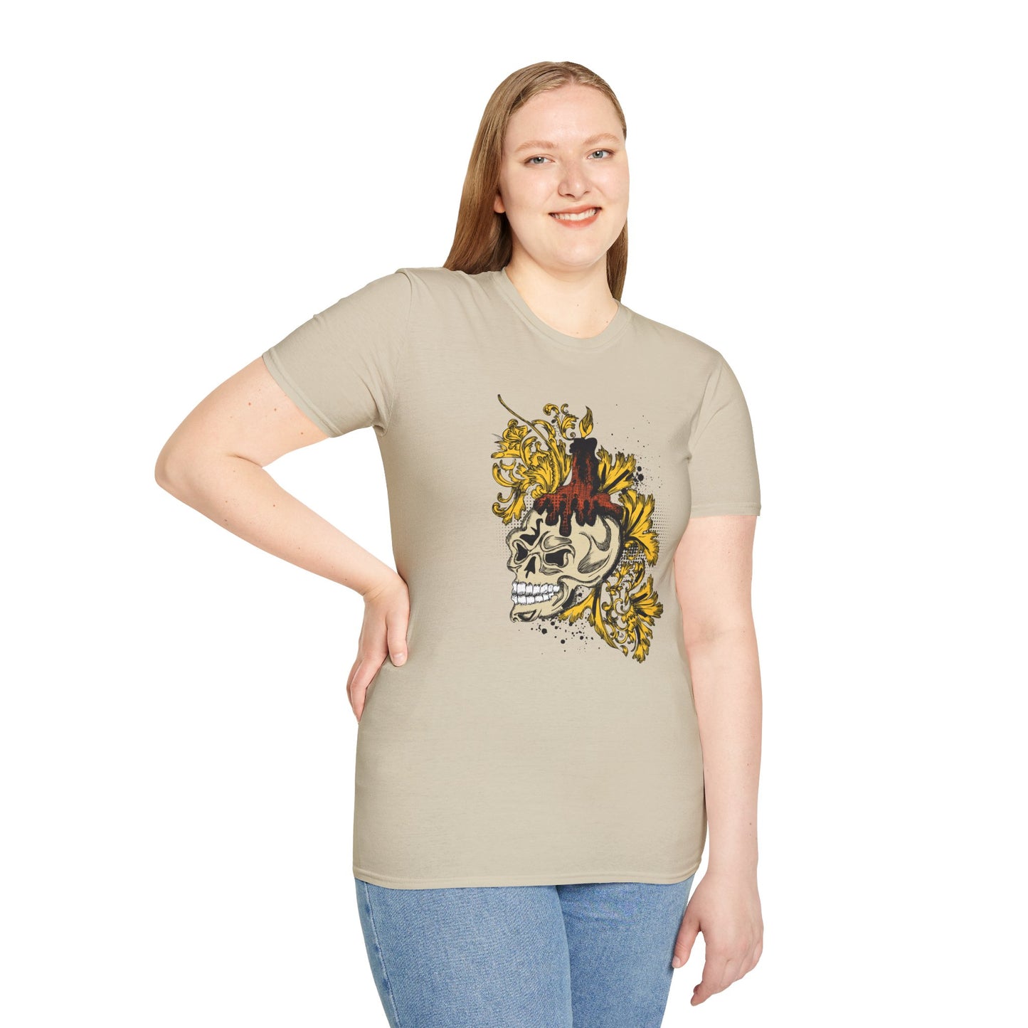 Skull T Shirt, Skull Design Shirt, Skull Art Tee Shirt, T-shirt with Skull 1