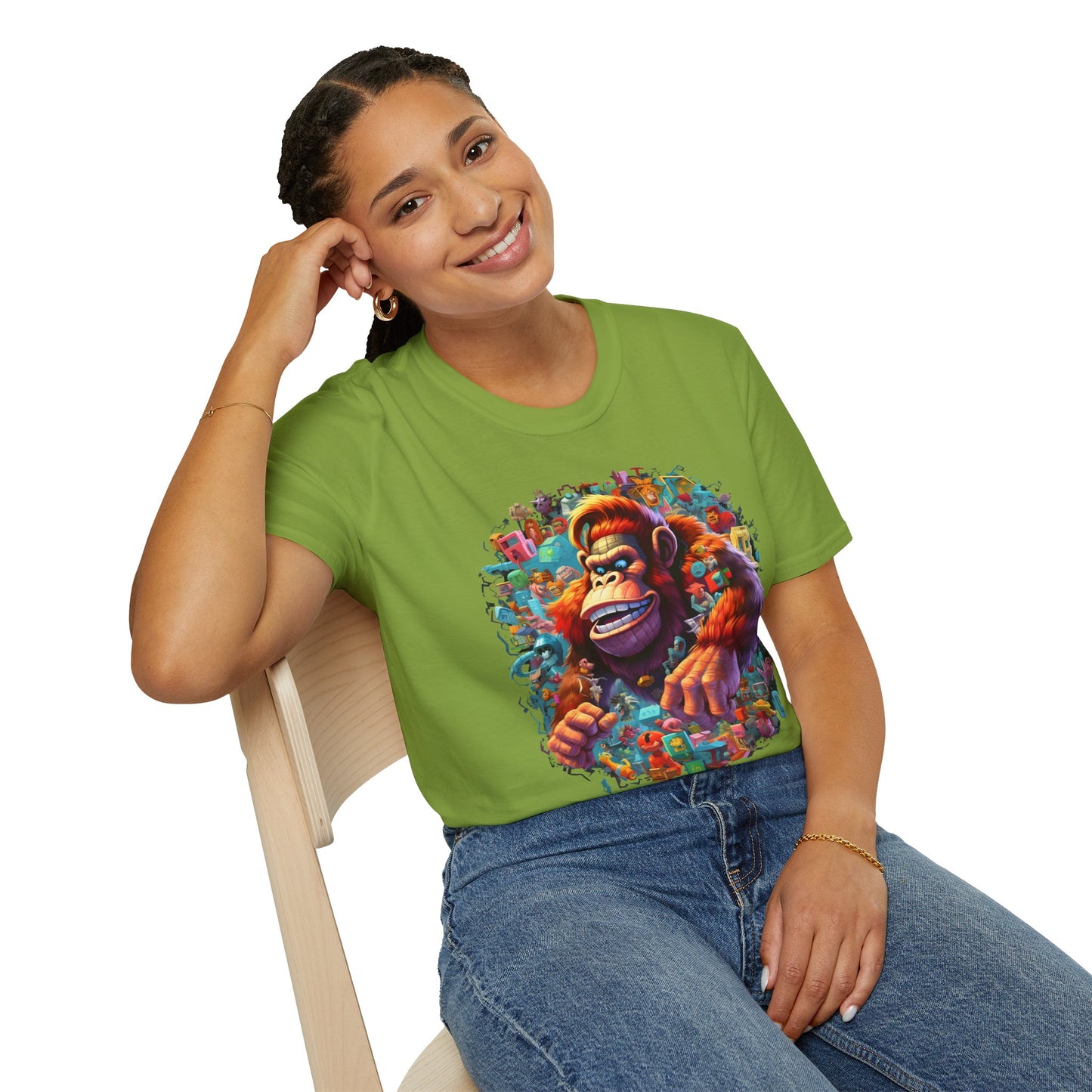Animals Tees, Funny Animals Shirt, T Shirts with Funny Animals, T-Shirt with Gorilla, Monkey Tees