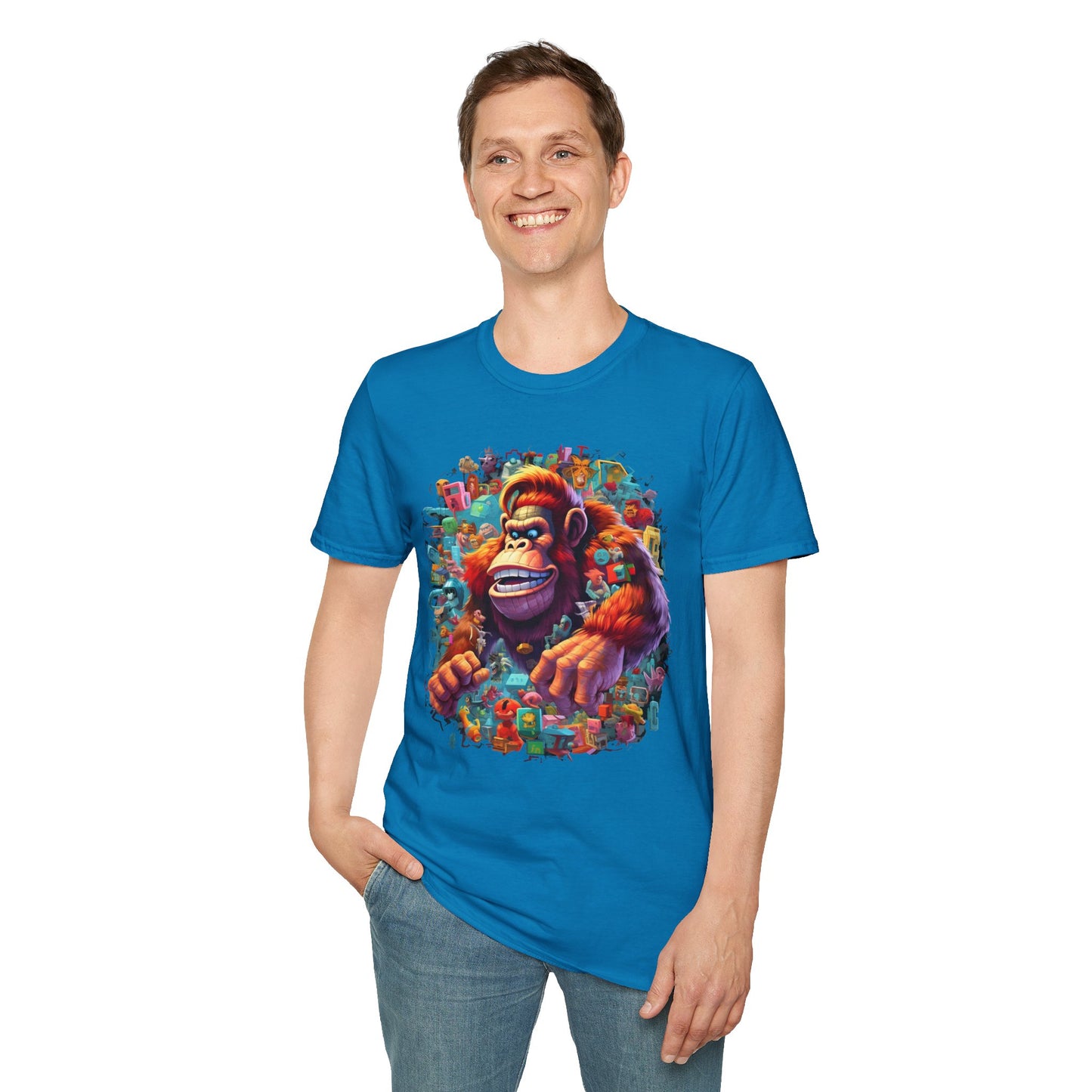 Animals Tees, Funny Animals Shirt, T Shirts with Funny Animals, T-Shirt with Gorilla, Monkey Tees