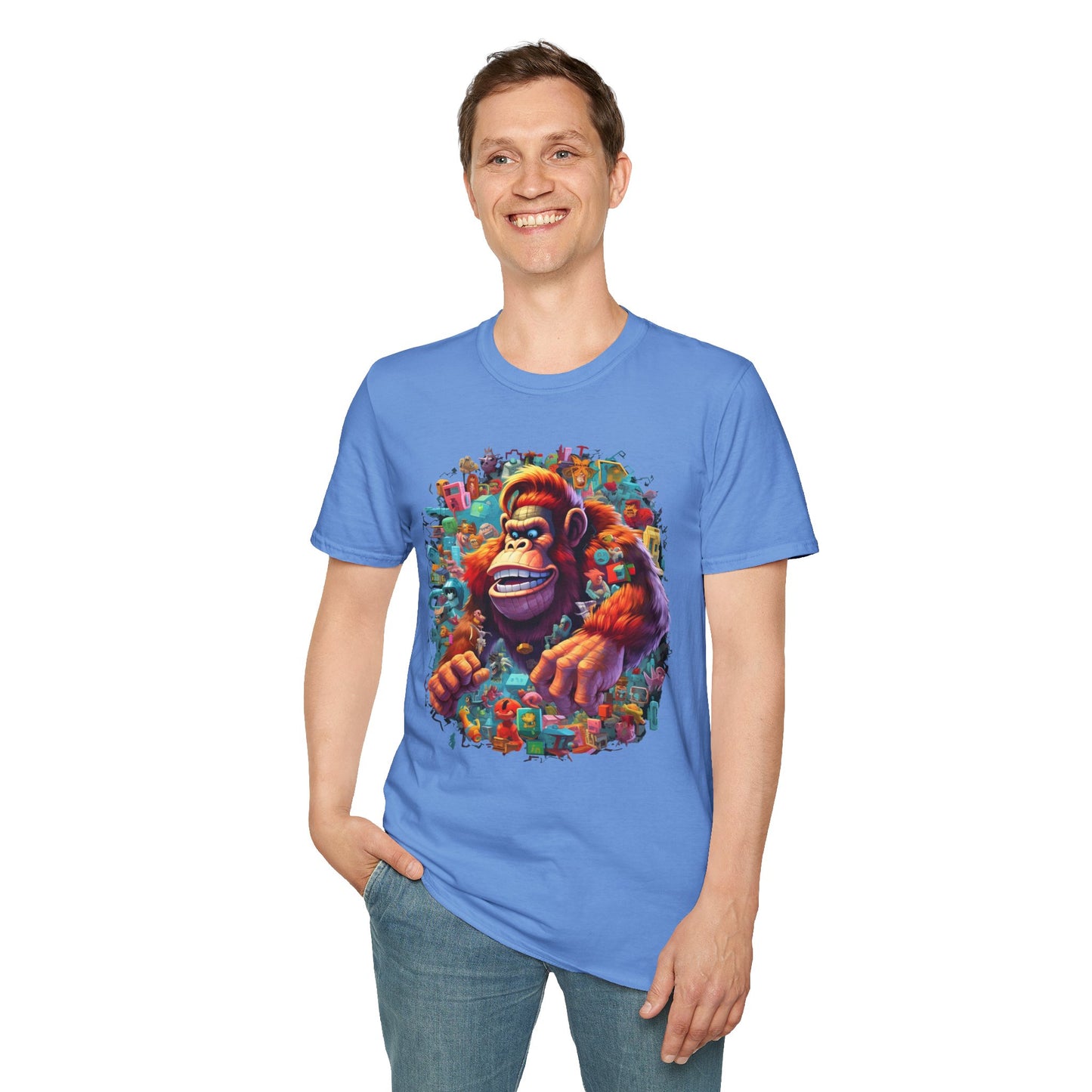 Animals Tees, Funny Animals Shirt, T Shirts with Funny Animals, T-Shirt with Gorilla, Monkey Tees