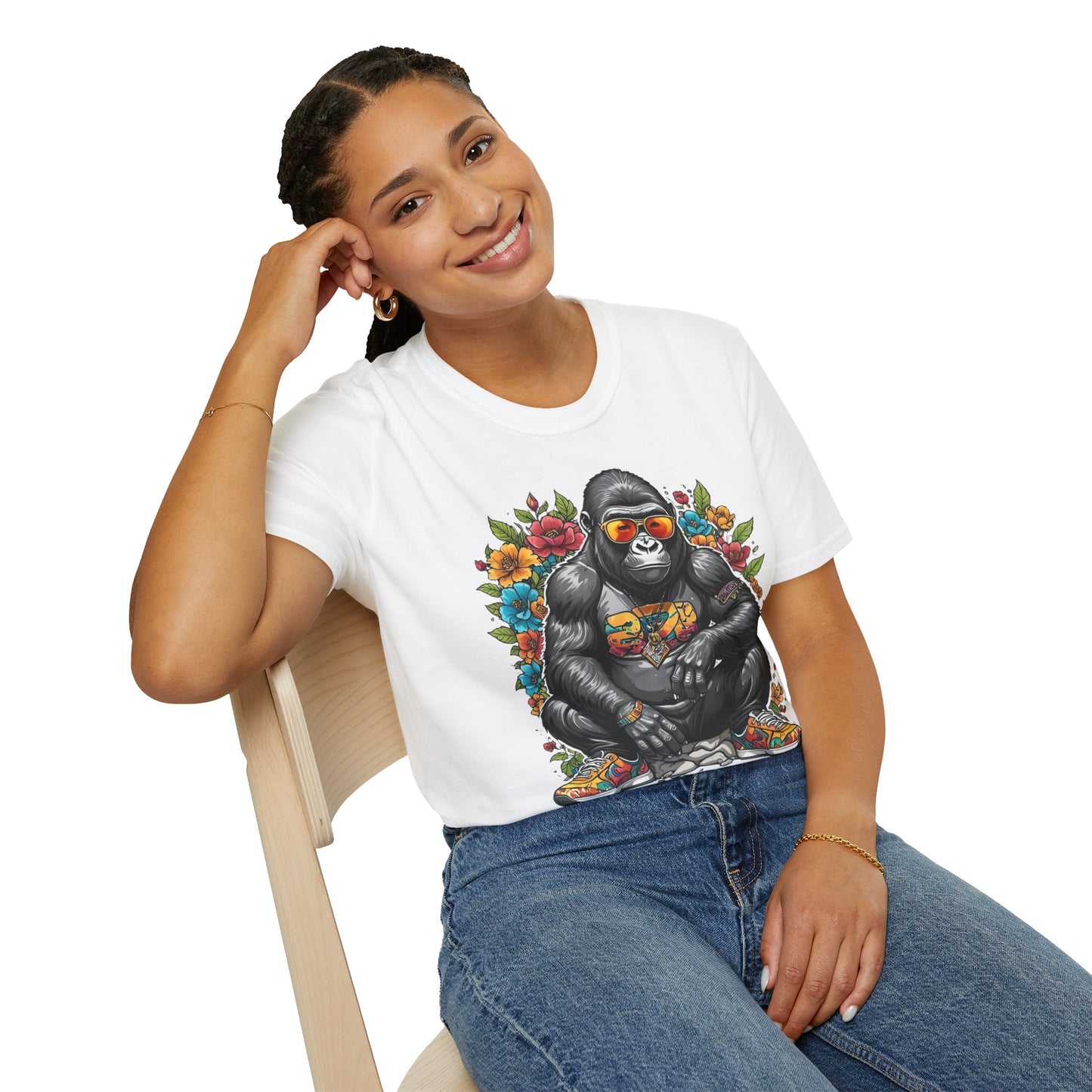 Animals Tees, Funny Animals Shirt, T Shirts with Funny Animals, T-Shirt with Gorilla, Monkey Tees