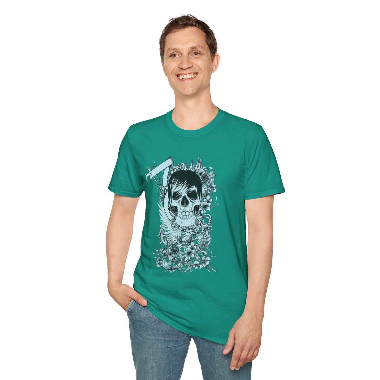Skull T Shirt, Skull Design Shirt, Skull Art Tee Shirt, T-shirt with Skull 5