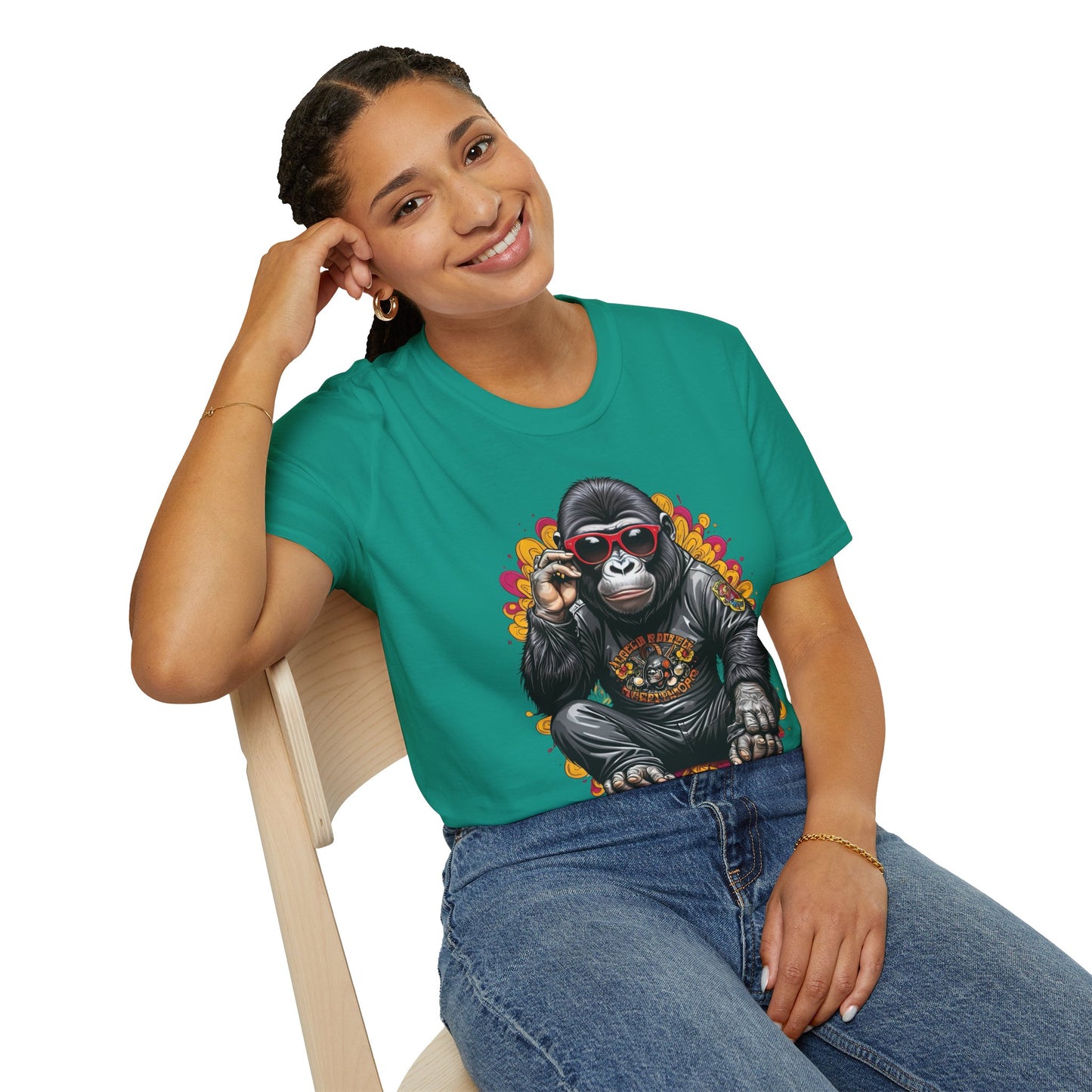Animals Tees, Funny Animals Shirt, T Shirts with Funny Animals, T-Shirt with Gorilla, Monkey Tees