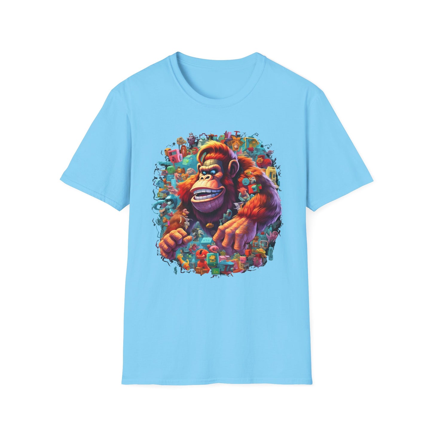 Animals Tees, Funny Animals Shirt, T Shirts with Funny Animals, T-Shirt with Gorilla, Monkey Tees