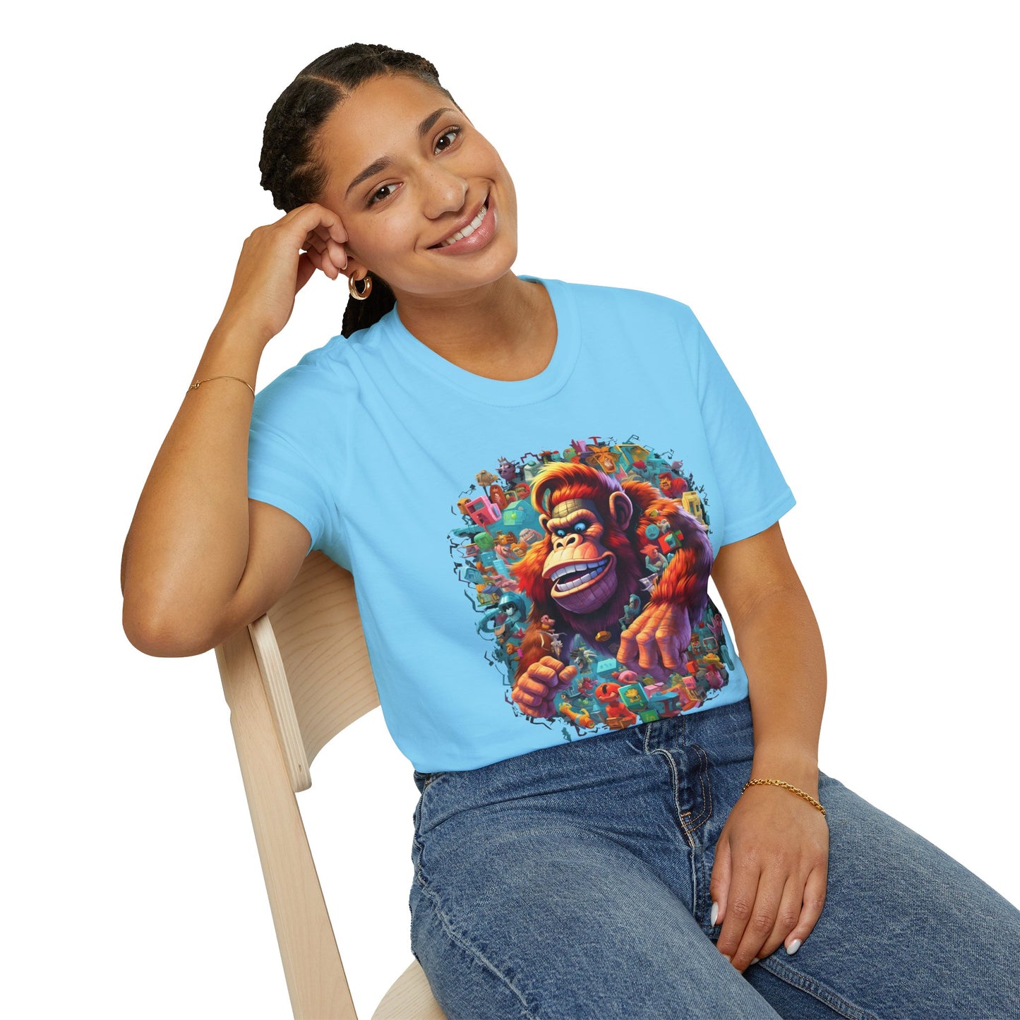 Animals Tees, Funny Animals Shirt, T Shirts with Funny Animals, T-Shirt with Gorilla, Monkey Tees