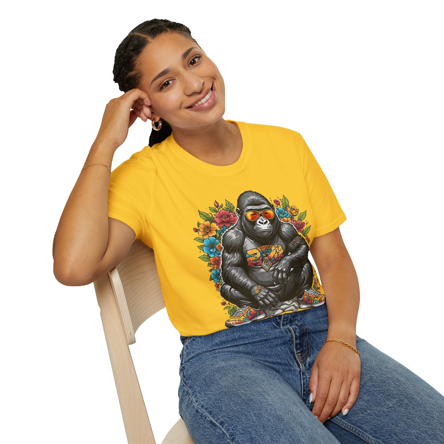 Animals Tees, Funny Animals Shirt, T Shirts with Funny Animals, T-Shirt with Gorilla, Monkey Tees