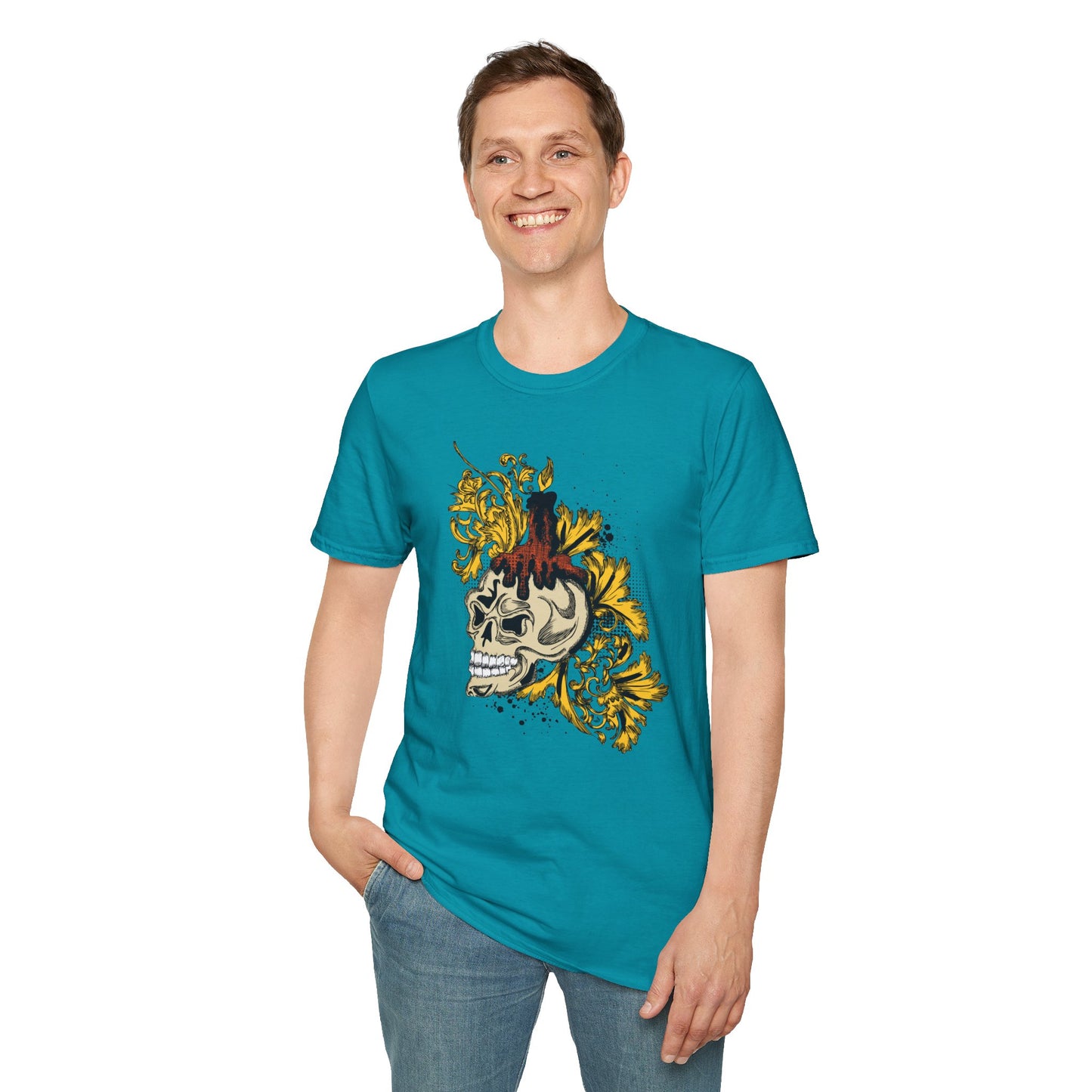 Skull T Shirt, Skull Design Shirt, Skull Art Tee Shirt, T-shirt with Skull 1