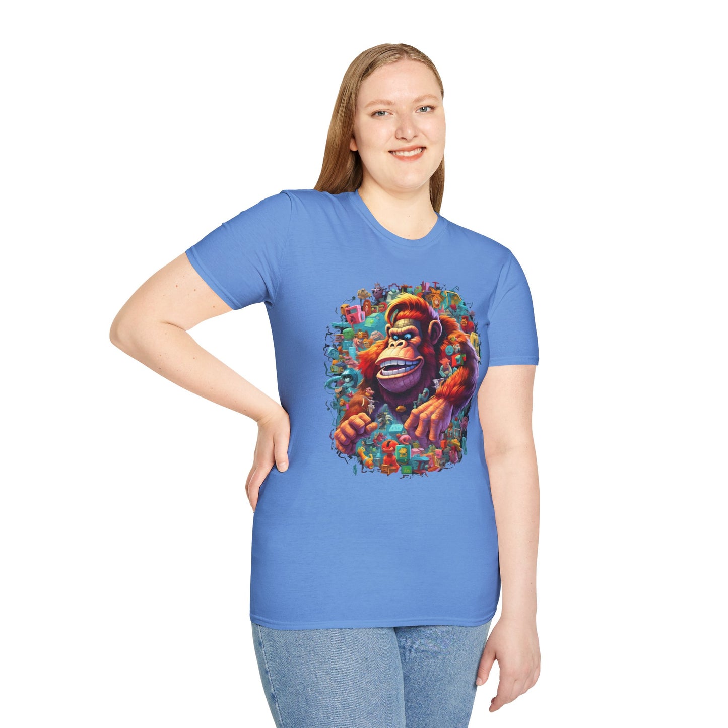 Animals Tees, Funny Animals Shirt, T Shirts with Funny Animals, T-Shirt with Gorilla, Monkey Tees
