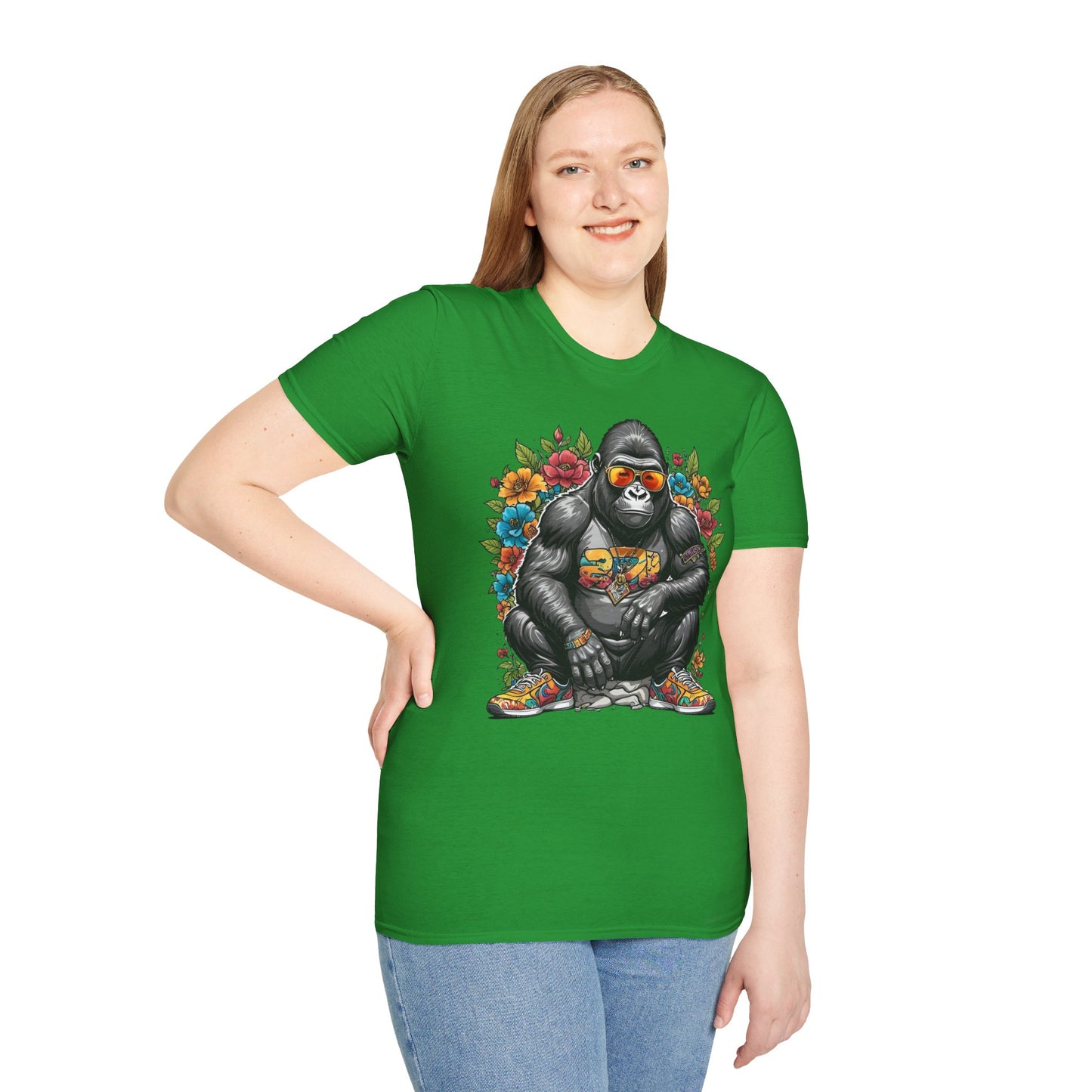 Animals Tees, Funny Animals Shirt, T Shirts with Funny Animals, T-Shirt with Gorilla, Monkey Tees