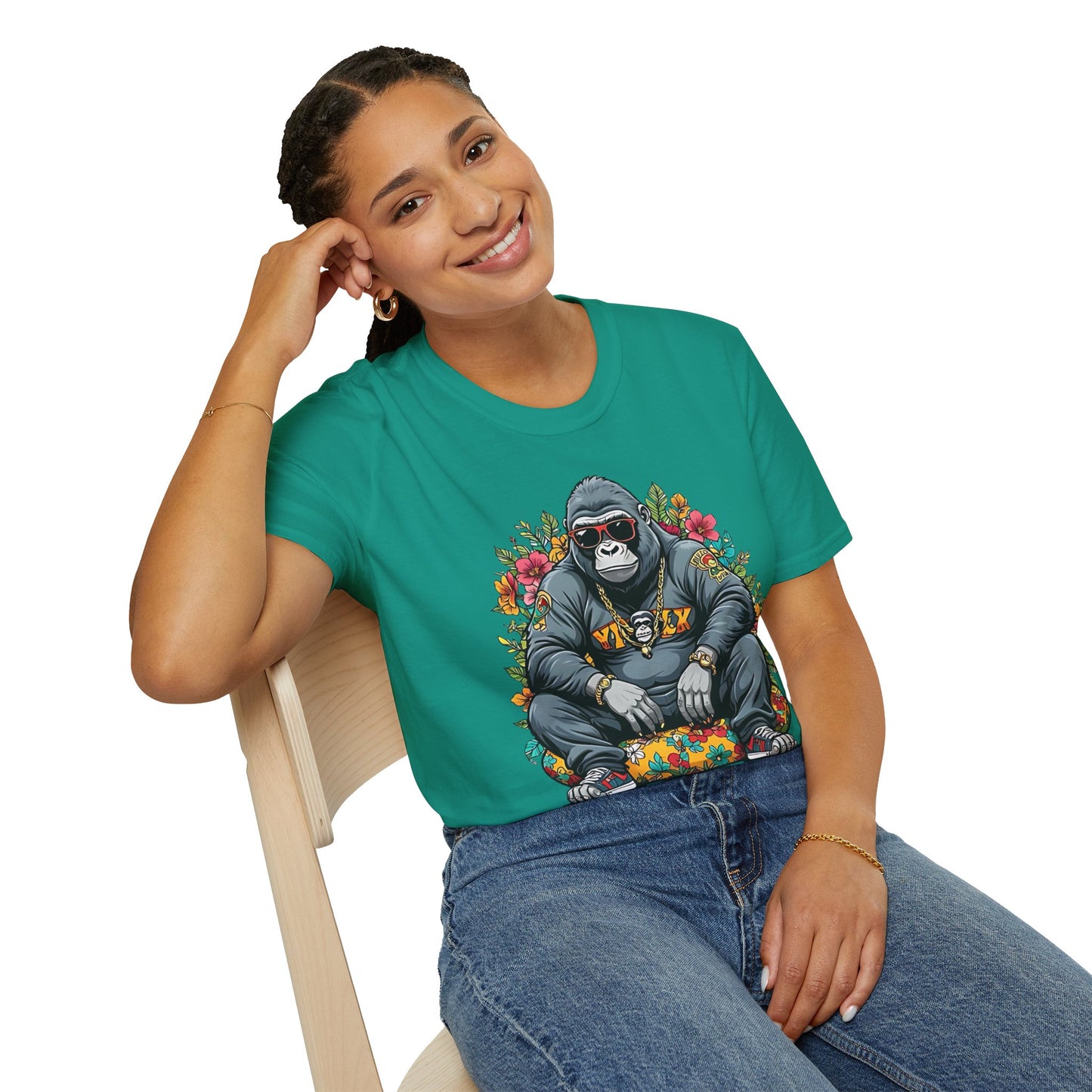 Animals Tees, Funny Animals Shirt, T Shirts with Funny Animals, T-Shirt with Gorilla, Monkey Tees