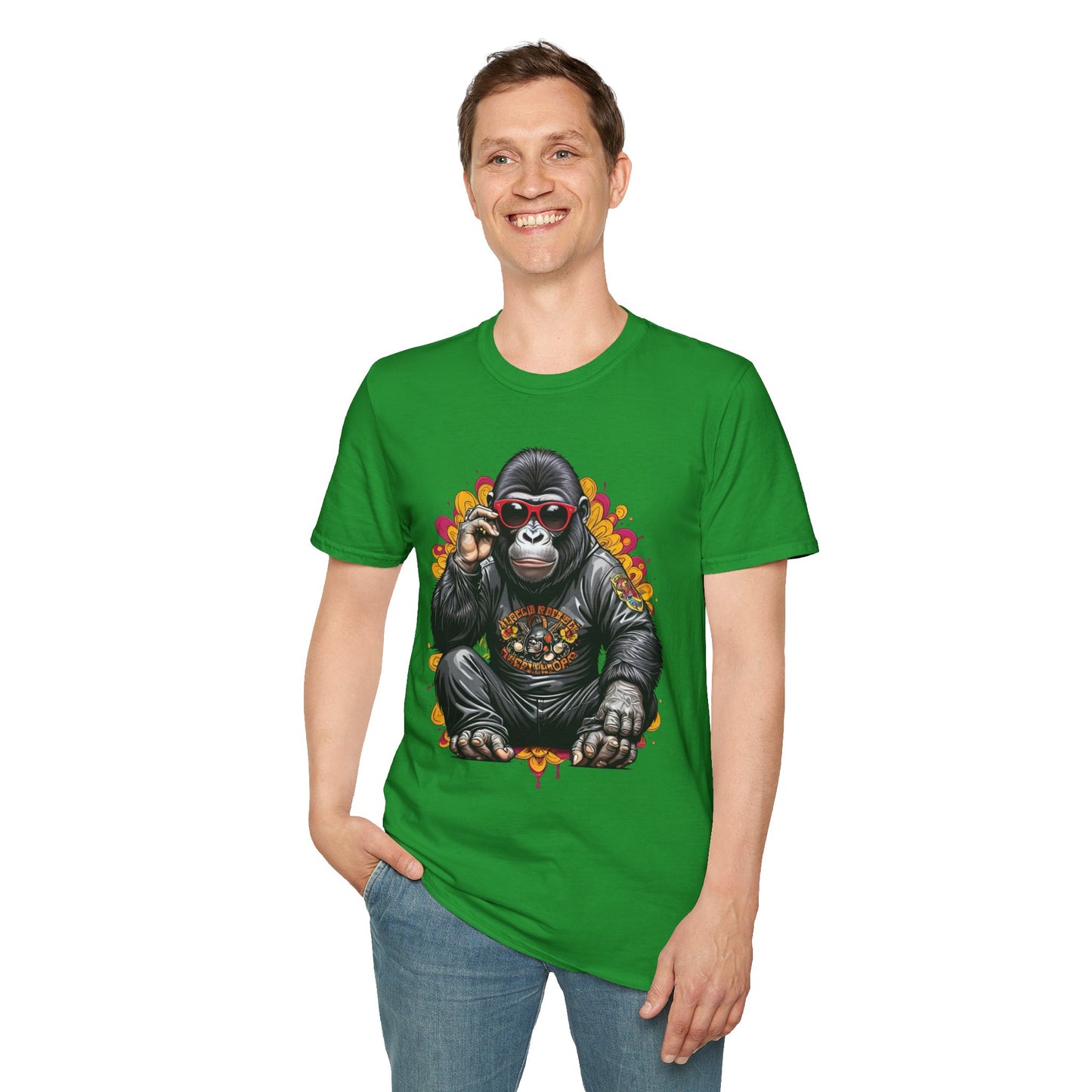 Animals Tees, Funny Animals Shirt, T Shirts with Funny Animals, T-Shirt with Gorilla, Monkey Tees