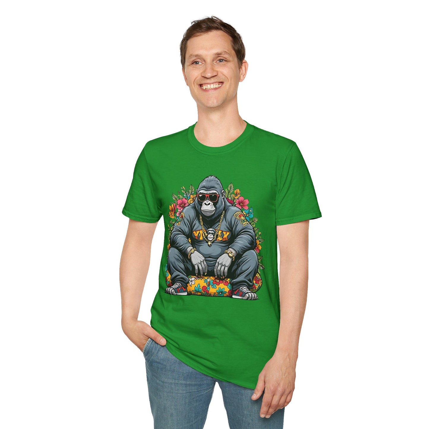 Animals Tees, Funny Animals Shirt, T Shirts with Funny Animals, T-Shirt with Gorilla, Monkey Tees