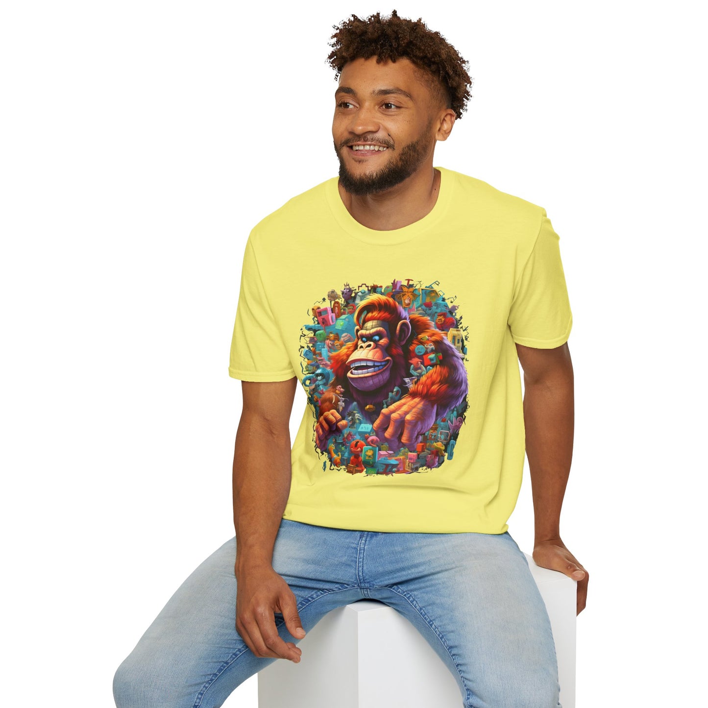 Animals Tees, Funny Animals Shirt, T Shirts with Funny Animals, T-Shirt with Gorilla, Monkey Tees