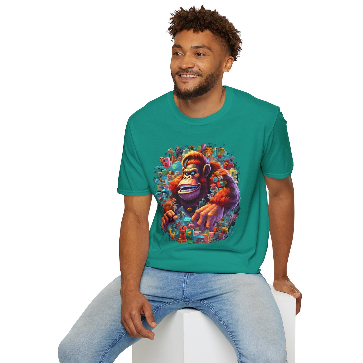 Animals Tees, Funny Animals Shirt, T Shirts with Funny Animals, T-Shirt with Gorilla, Monkey Tees