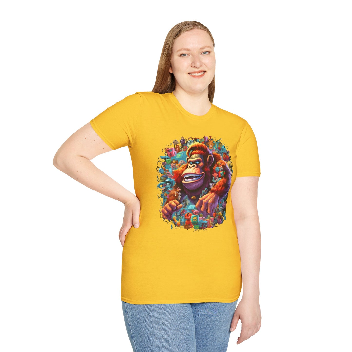 Animals Tees, Funny Animals Shirt, T Shirts with Funny Animals, T-Shirt with Gorilla, Monkey Tees