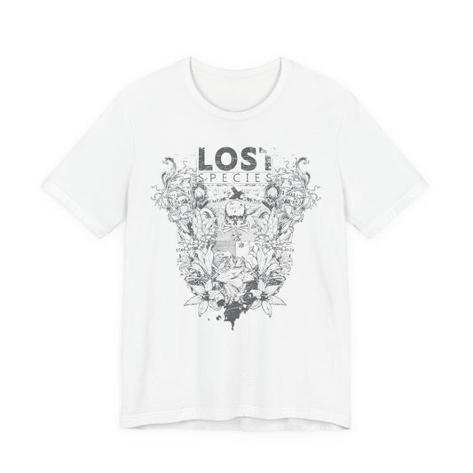 Lost Species Tee Floral Wildlife Illustration Rock Band T-Shirt A-7