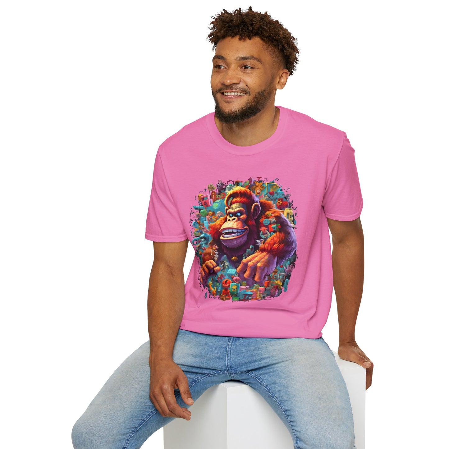 Animals Tees, Funny Animals Shirt, T Shirts with Funny Animals, T-Shirt with Gorilla, Monkey Tees