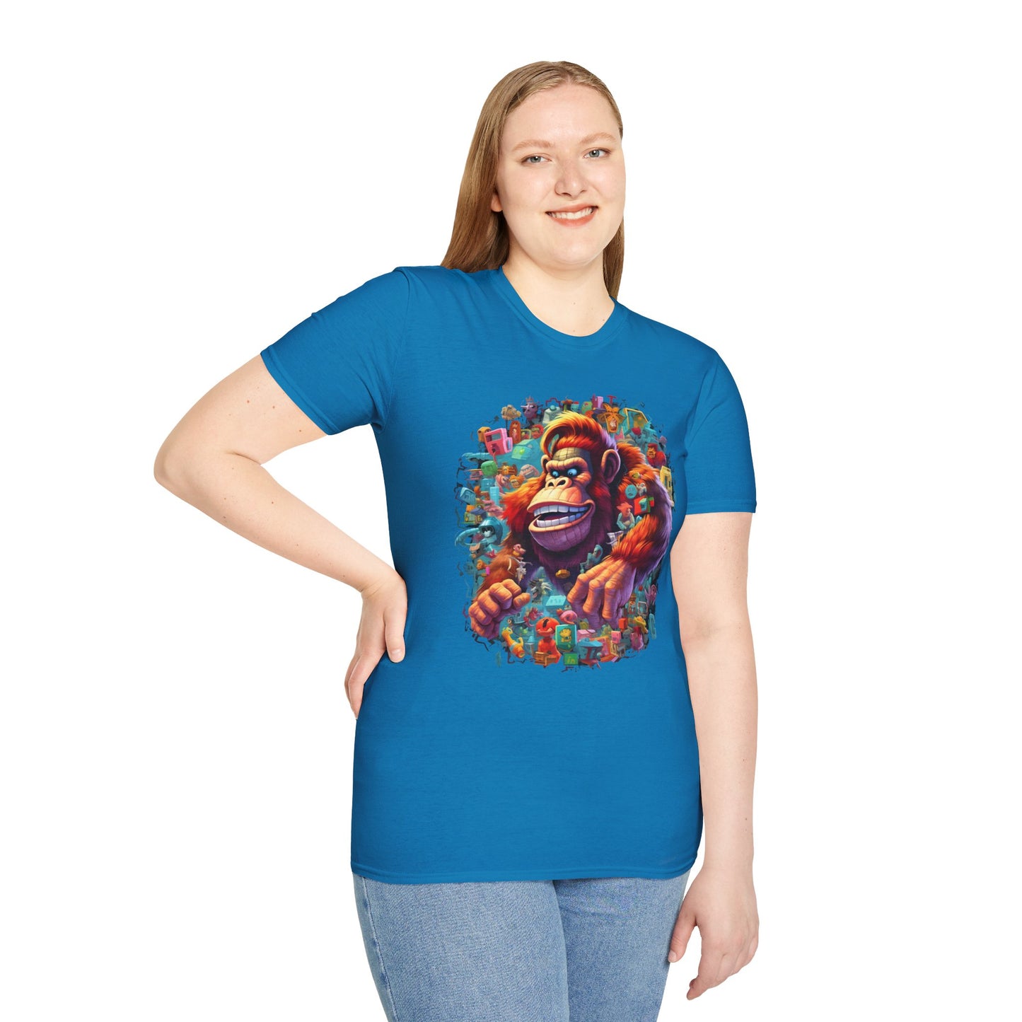 Animals Tees, Funny Animals Shirt, T Shirts with Funny Animals, T-Shirt with Gorilla, Monkey Tees