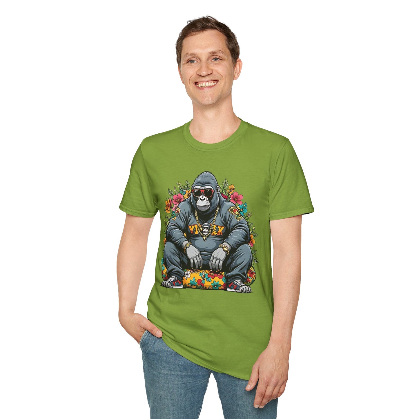 Animals Tees, Funny Animals Shirt, T Shirts with Funny Animals, T-Shirt with Gorilla, Monkey Tees