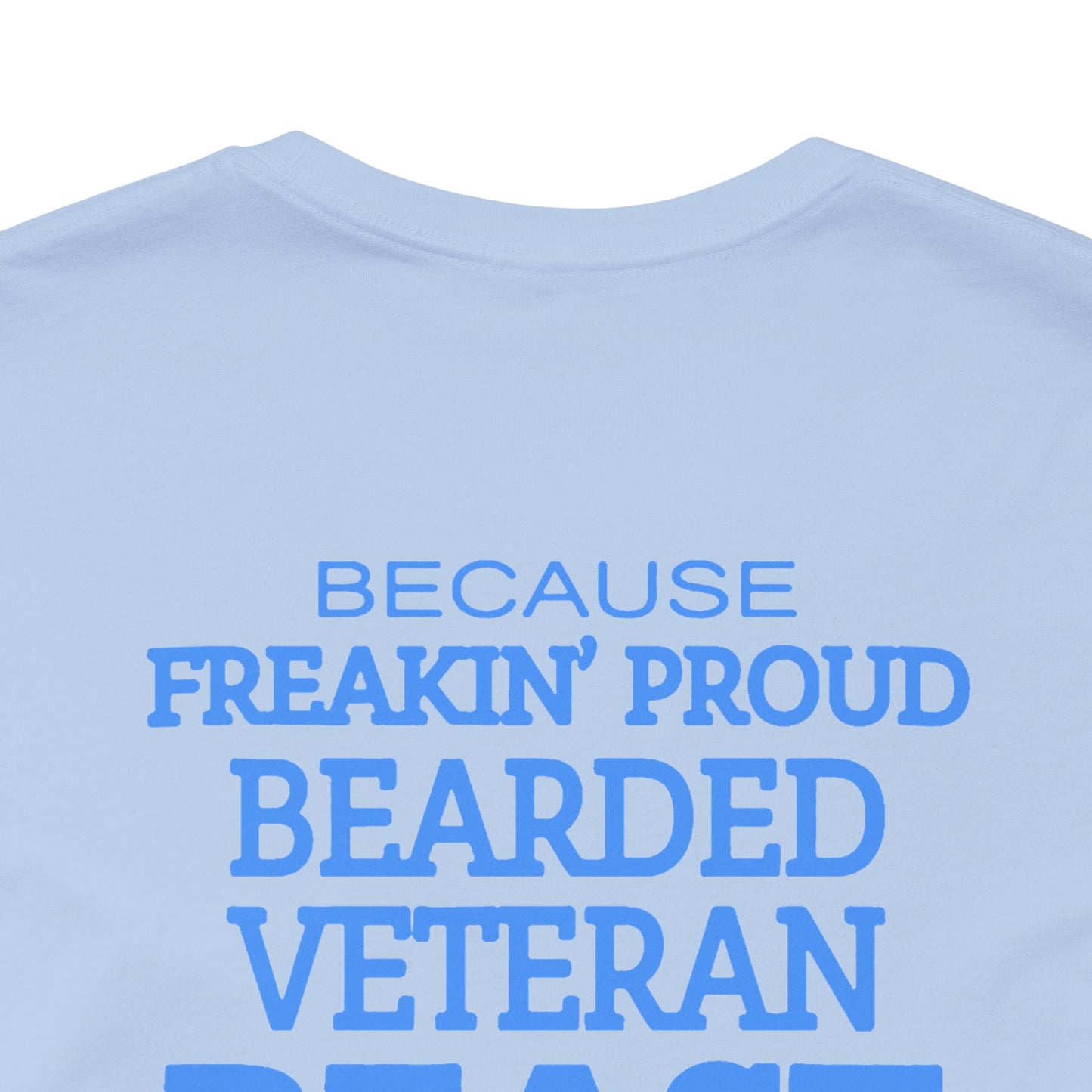 Bearded Veteran Beast T-Shirt Military Skull Beard Graphic Unisex Cotton Tee v46