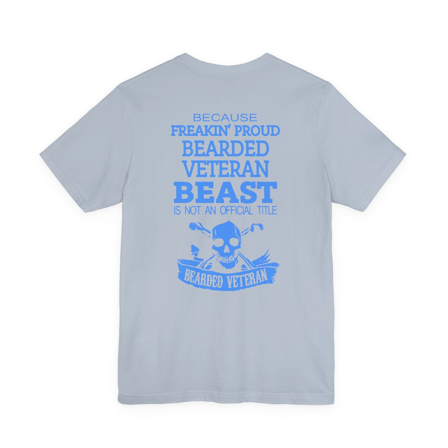 Bearded Veteran Beast T-Shirt Military Skull Beard Graphic Unisex Cotton Tee v46