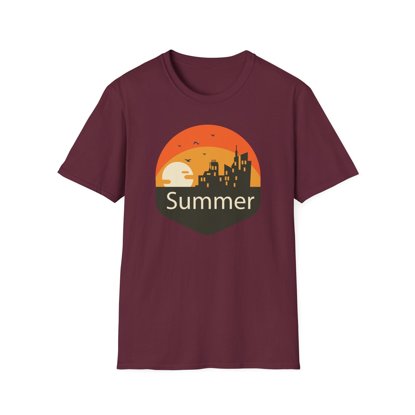 Summer T-Shirt, Summer Design Shirts, Art Tee Shirt with Summer Design - 6