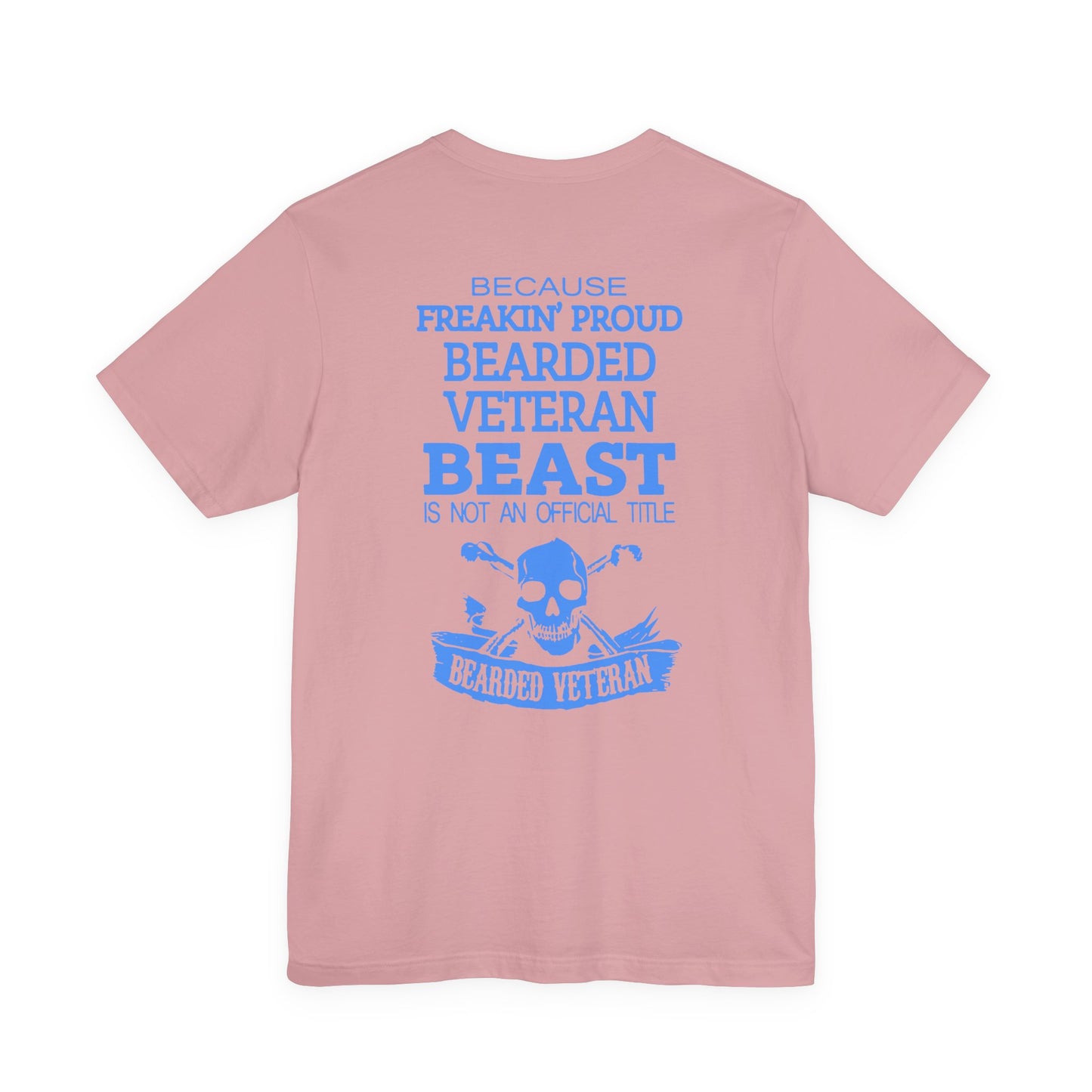Bearded Veteran Beast T-Shirt Military Skull Beard Graphic Unisex Cotton Tee v46