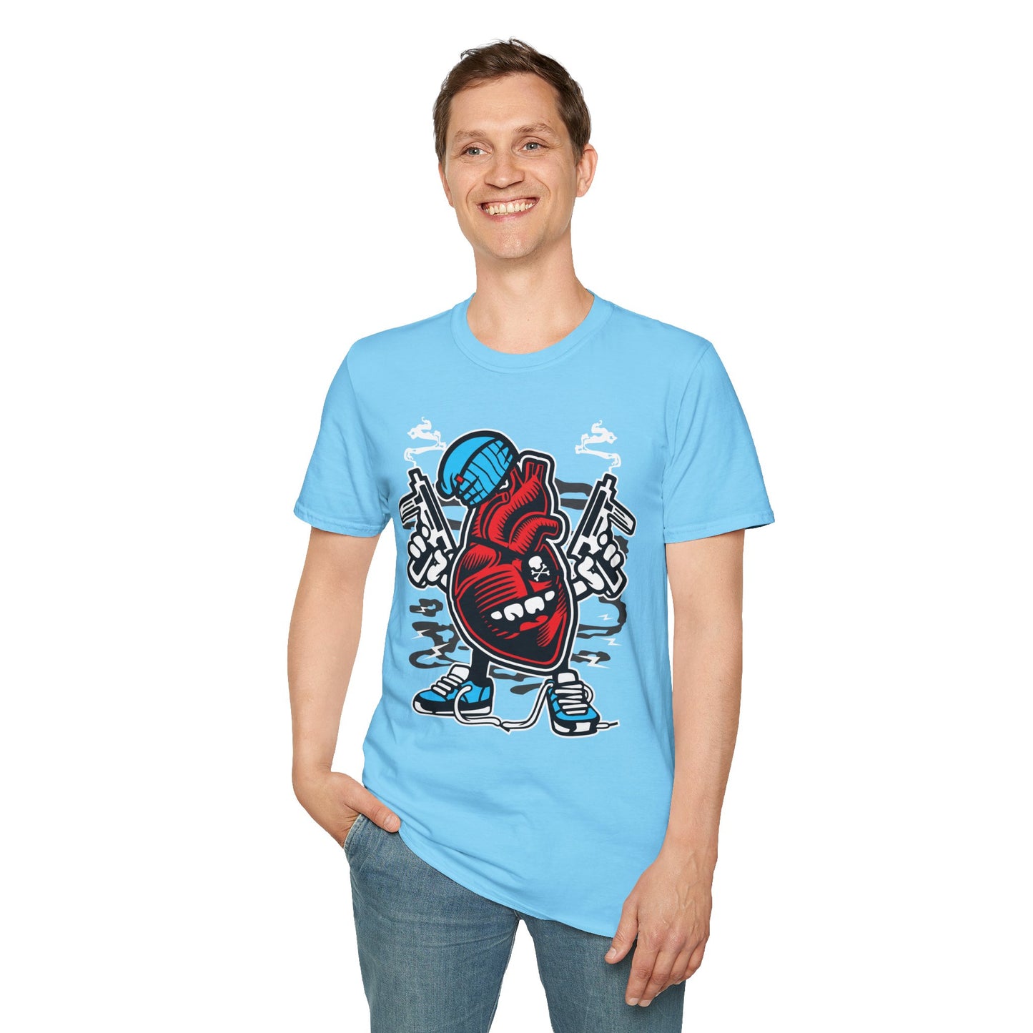Cartoon T Shirt Animation T Shirt Funny Tee Unisex Gildan Softstyle 64000 100 Percent Cotton