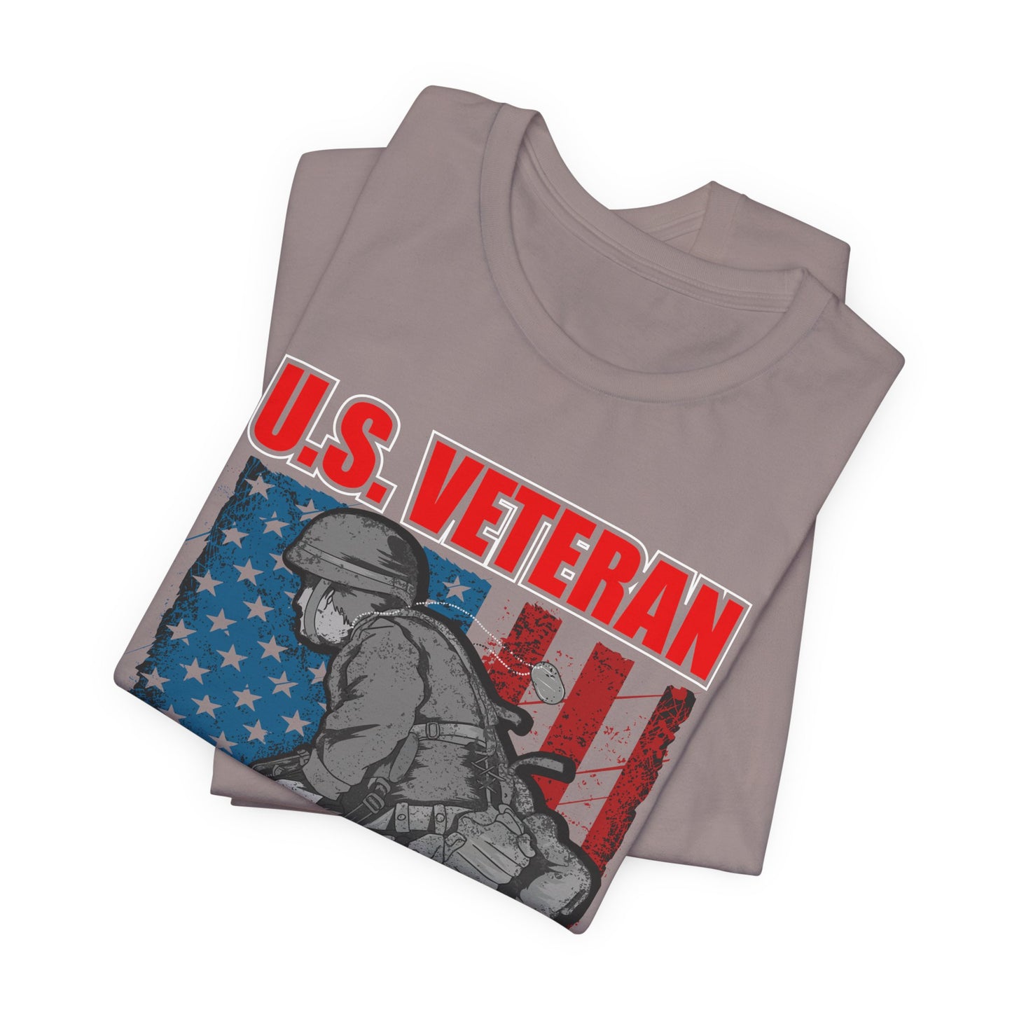 U.S. Veteran Soldier Illustration Tee Defender of Liberty and Freedom Unisex Cotton v31