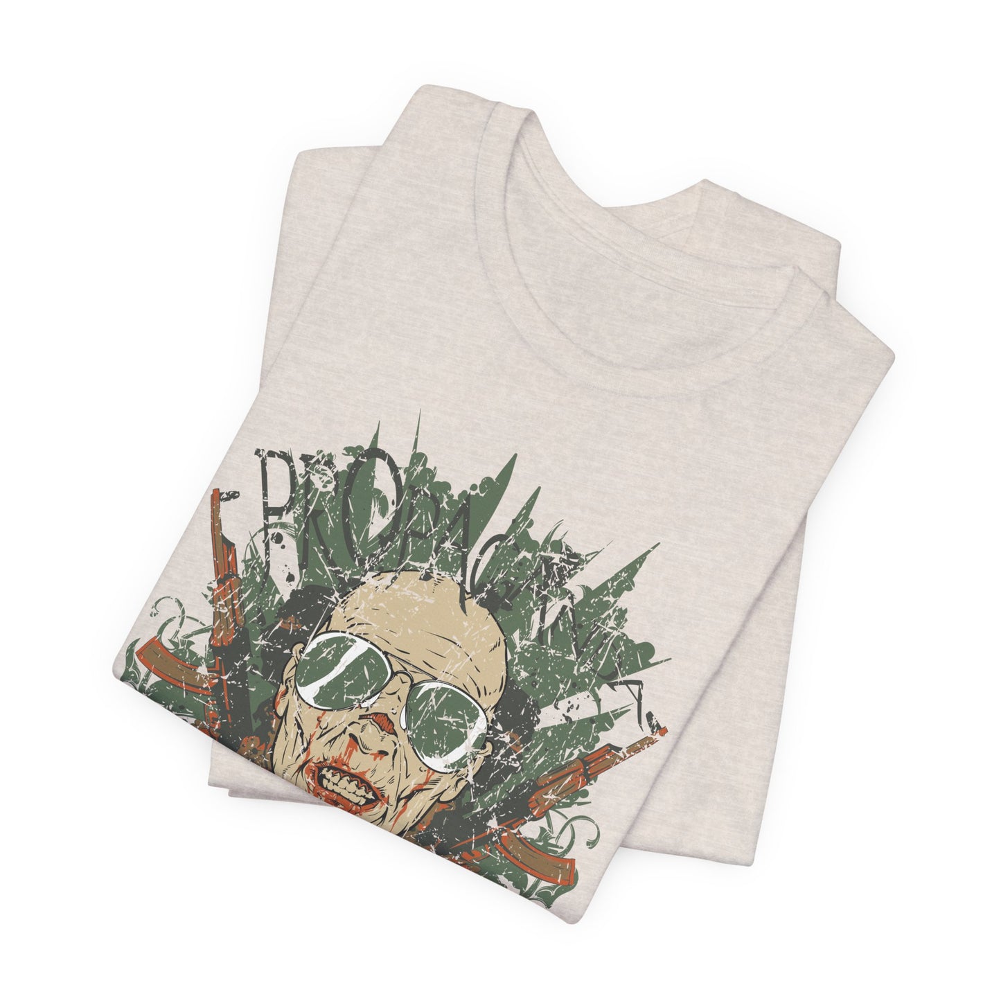 Retro Skull Floral Graphic Design Unisex Cotton T-Shirt G-2