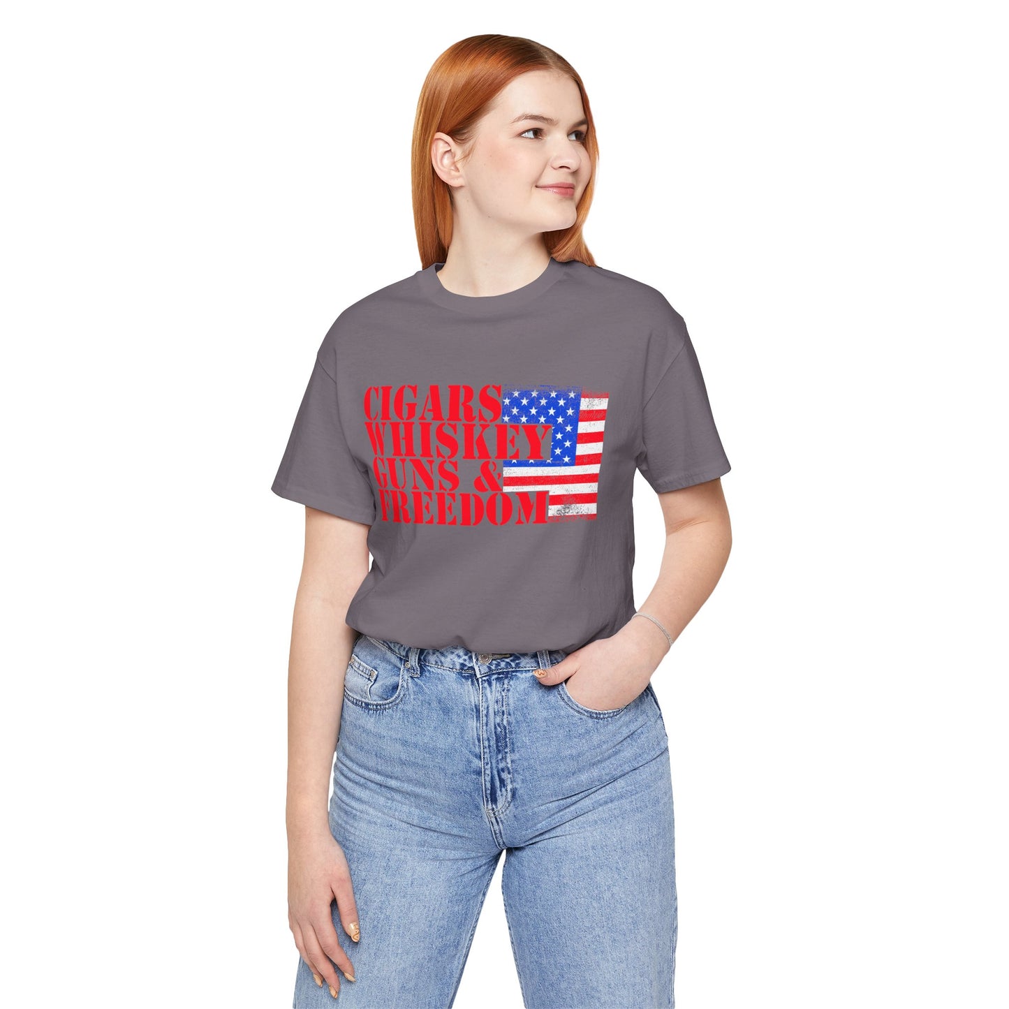 American Flag Graphic Unisex Cotton T-Shirt a2