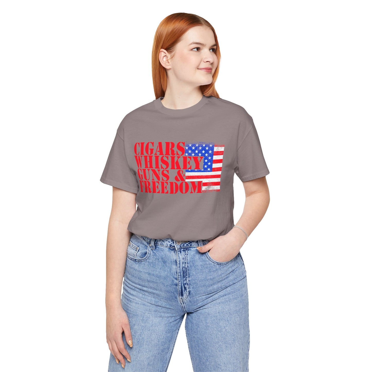 American Flag Graphic Unisex Cotton T-Shirt a2