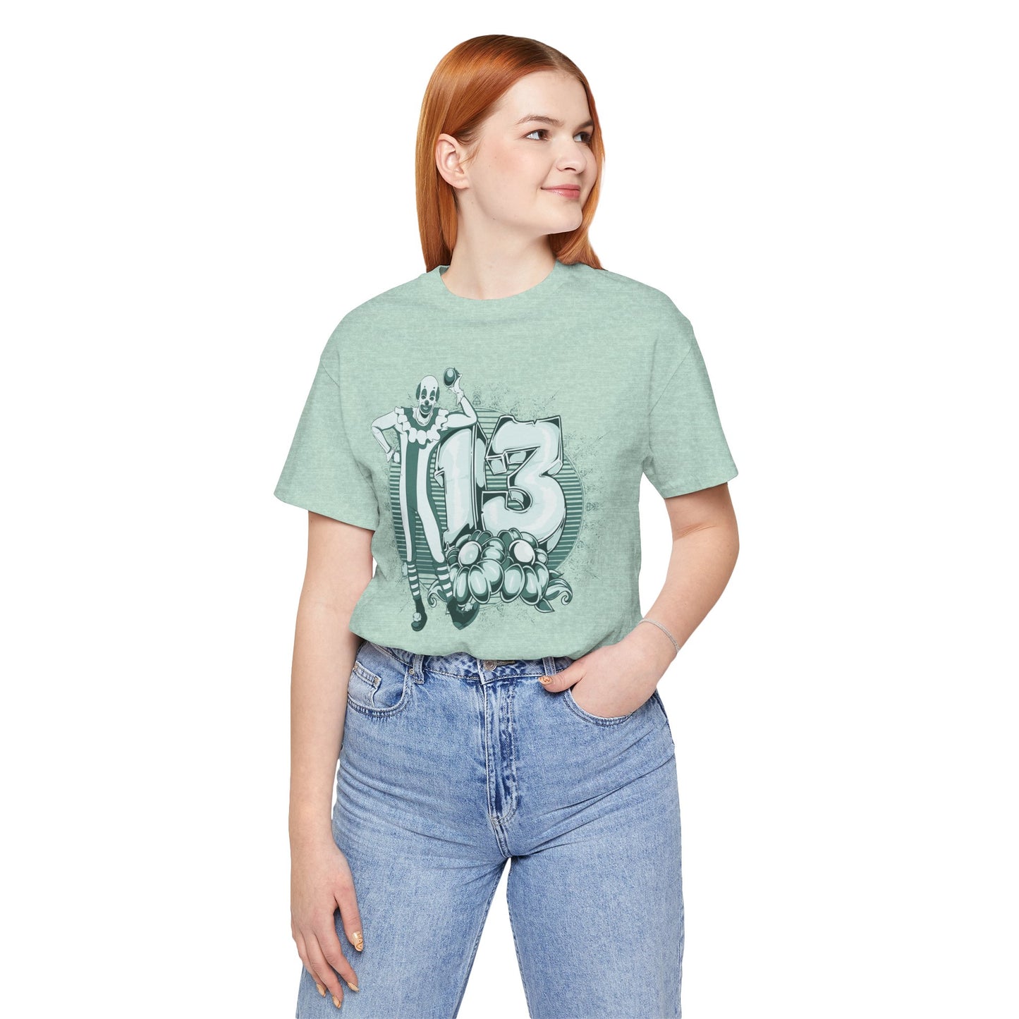 Vintage Clown Graphic Illustration Unisex Cotton T-Shirt Art-39