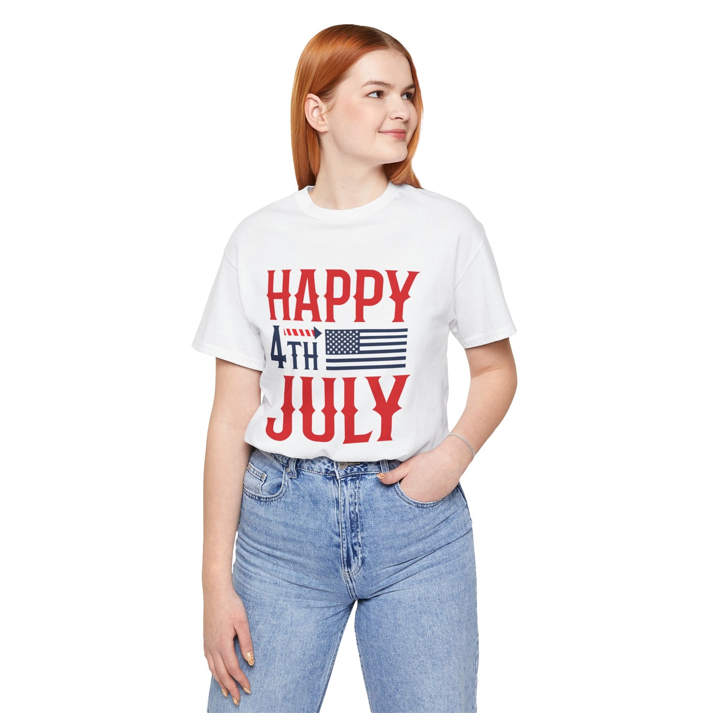 American Flag Graphic Unisex Cotton T-Shirt 011