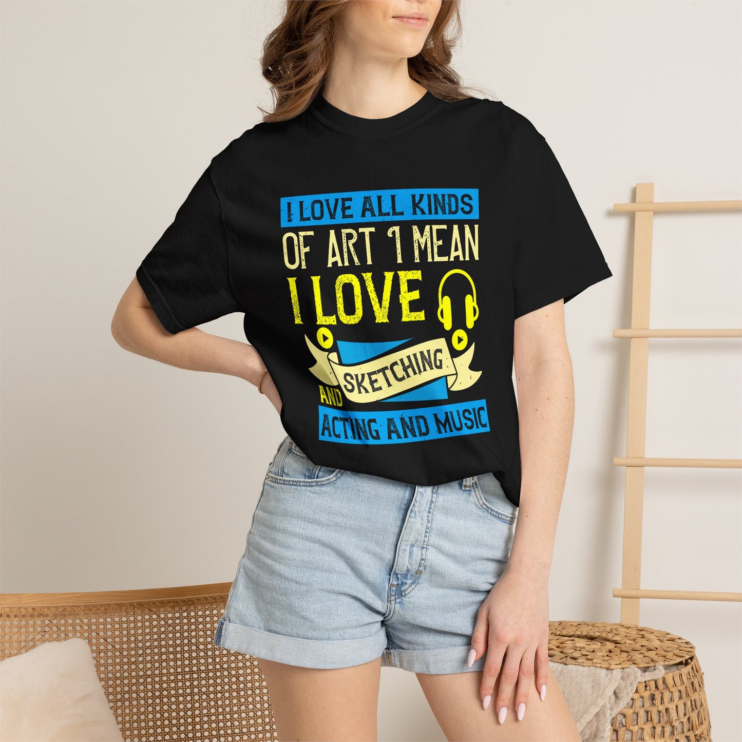Music Graphic Design Unisex Cotton T-shirt m10