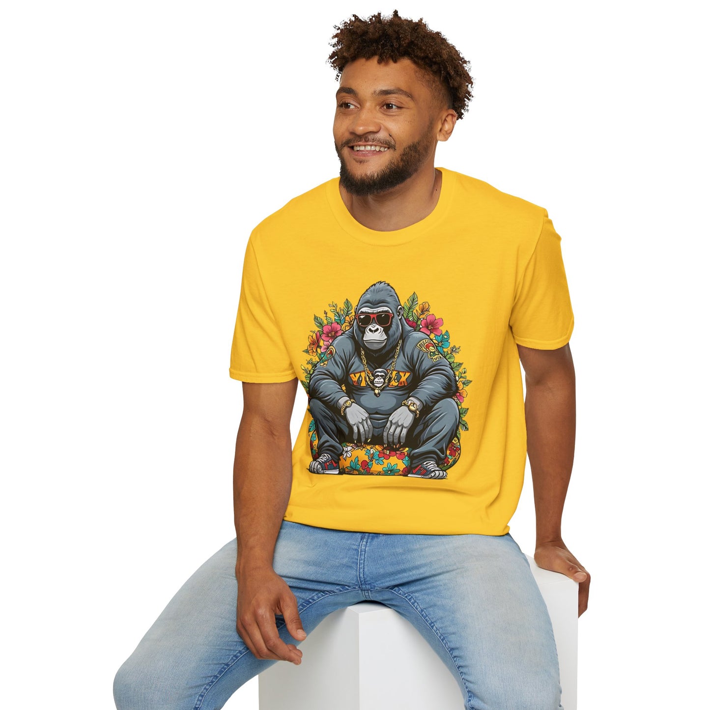 Animals Tees, Funny Animals Shirt, T Shirts with Funny Animals, T-Shirt with Gorilla, Monkey Tees