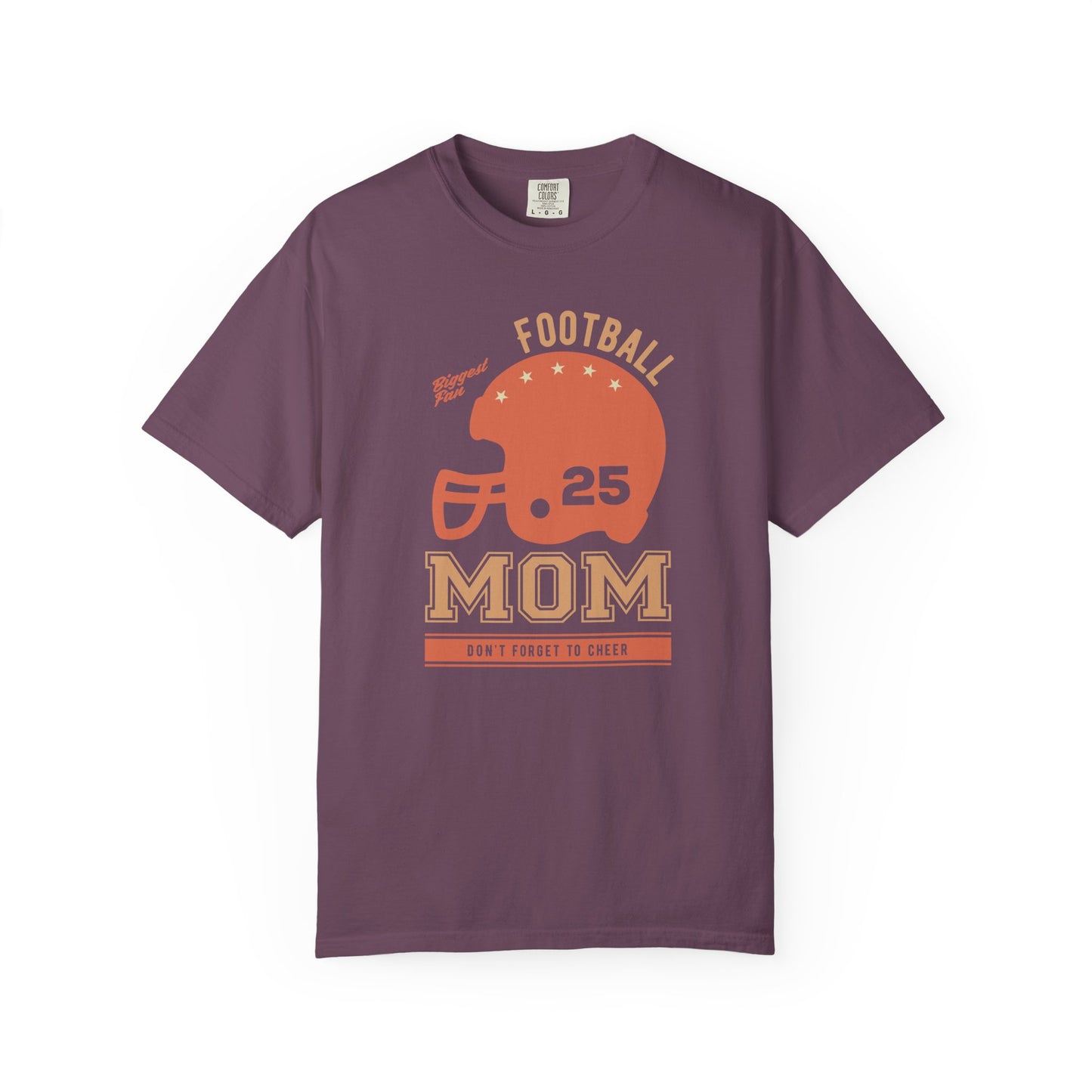 Football Mom T-shirt Mother's Day Mama Tee Unisex Comfort Colors Garment-Dyed Cotton h43