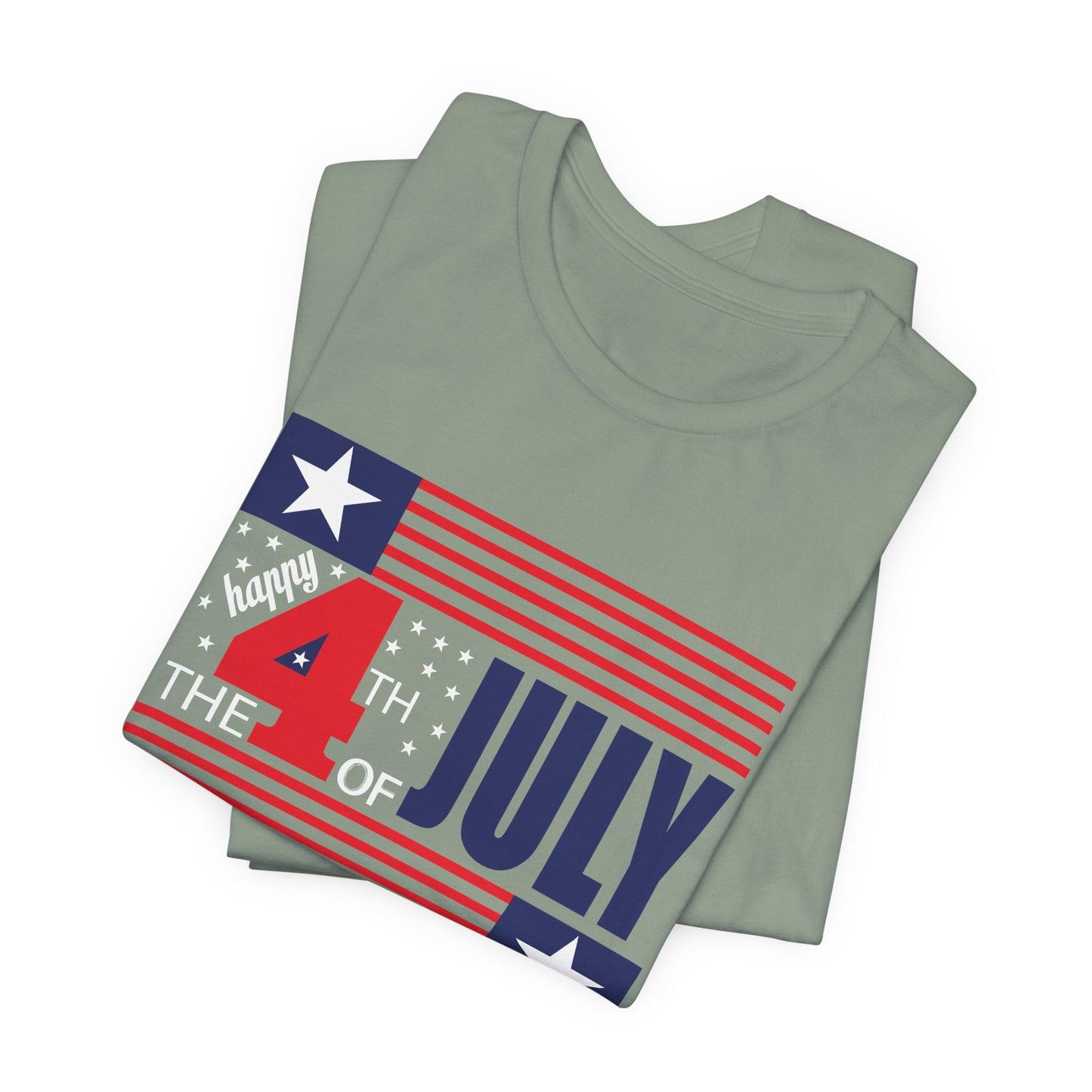 4th of July Flag Independence Day Graphic Unisex Cotton T-Shirt 014
