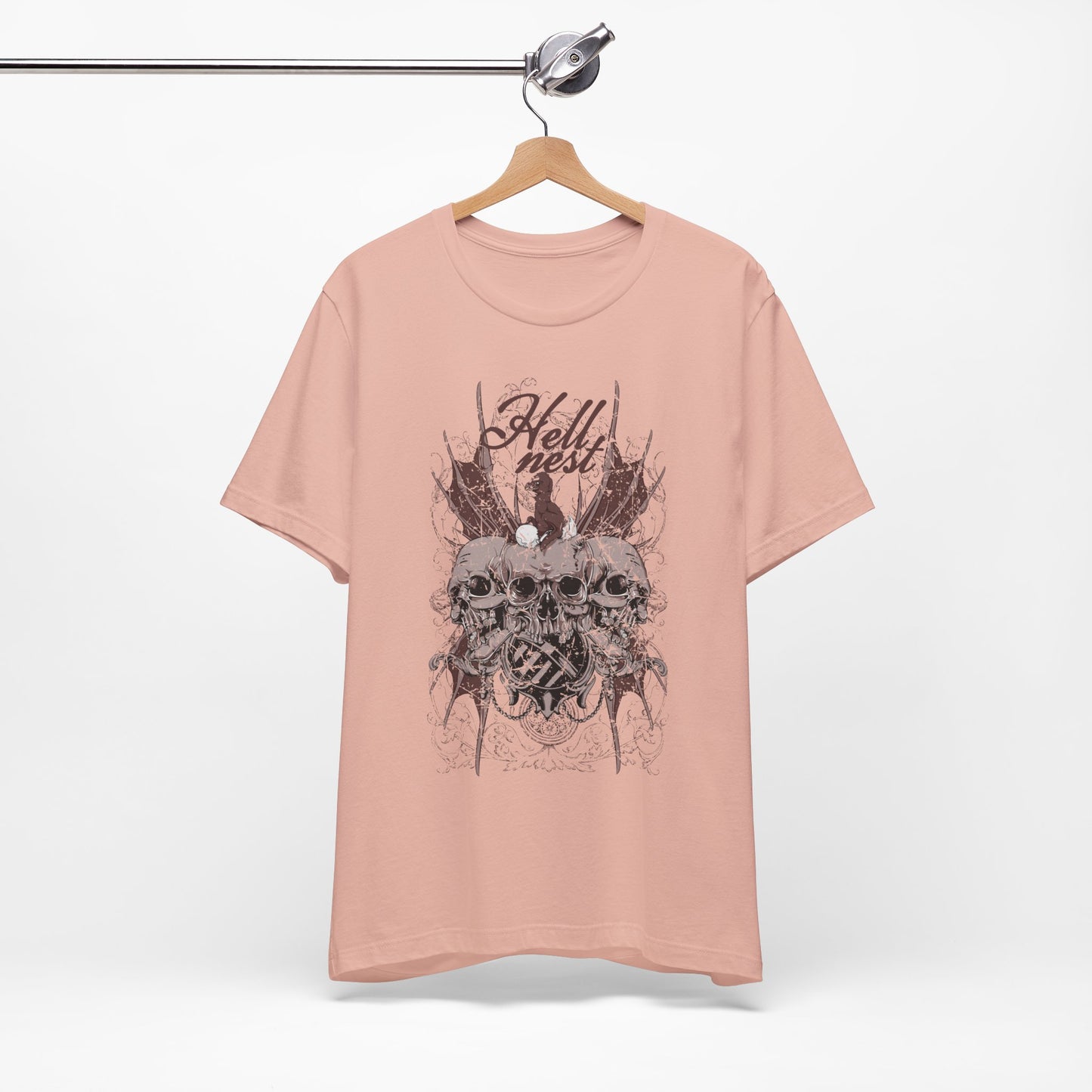 Skull Cluster graphic tee Gothic skulls grunge floral design