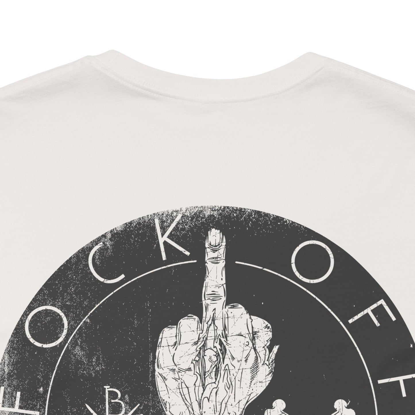 Fk Off Please tee Graphic Middle Finger Skull Design T-Shirt A-11