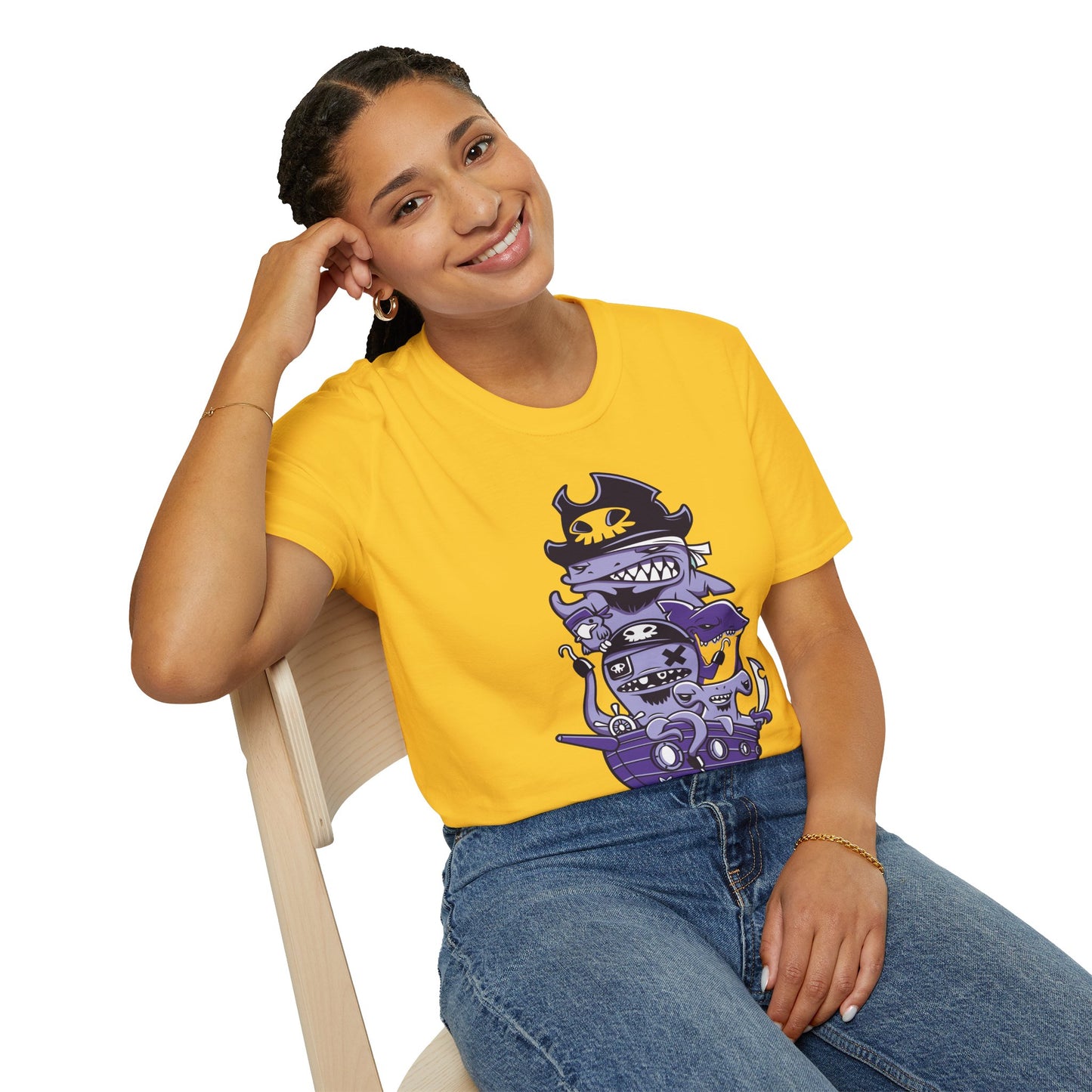 Cartoon T Shirt Animation Tee Unisex Softstyle 64000 100 Percent Ring Spun Cotton Funny Graphic Tee