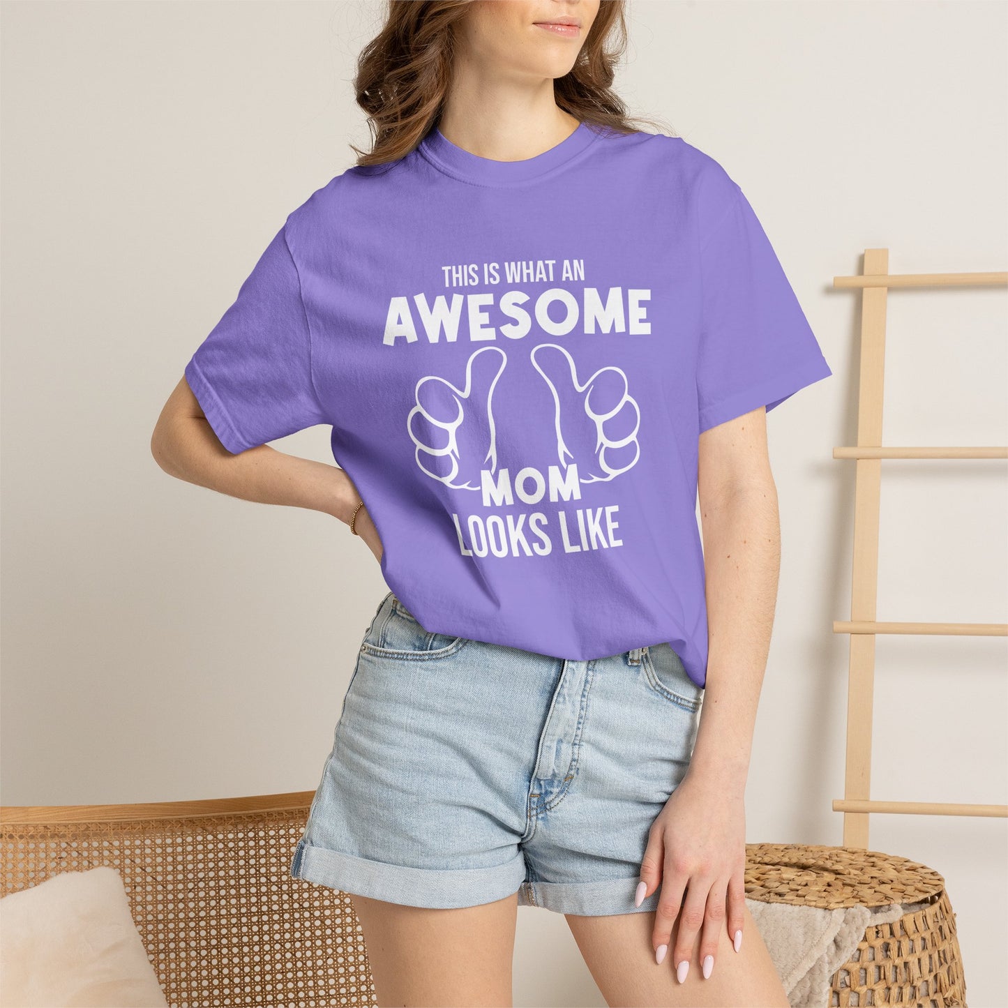 Mom T-shirt Mother's Day Mama Tee Unisex Comfort Colors Garment-Dyed Cotton h25