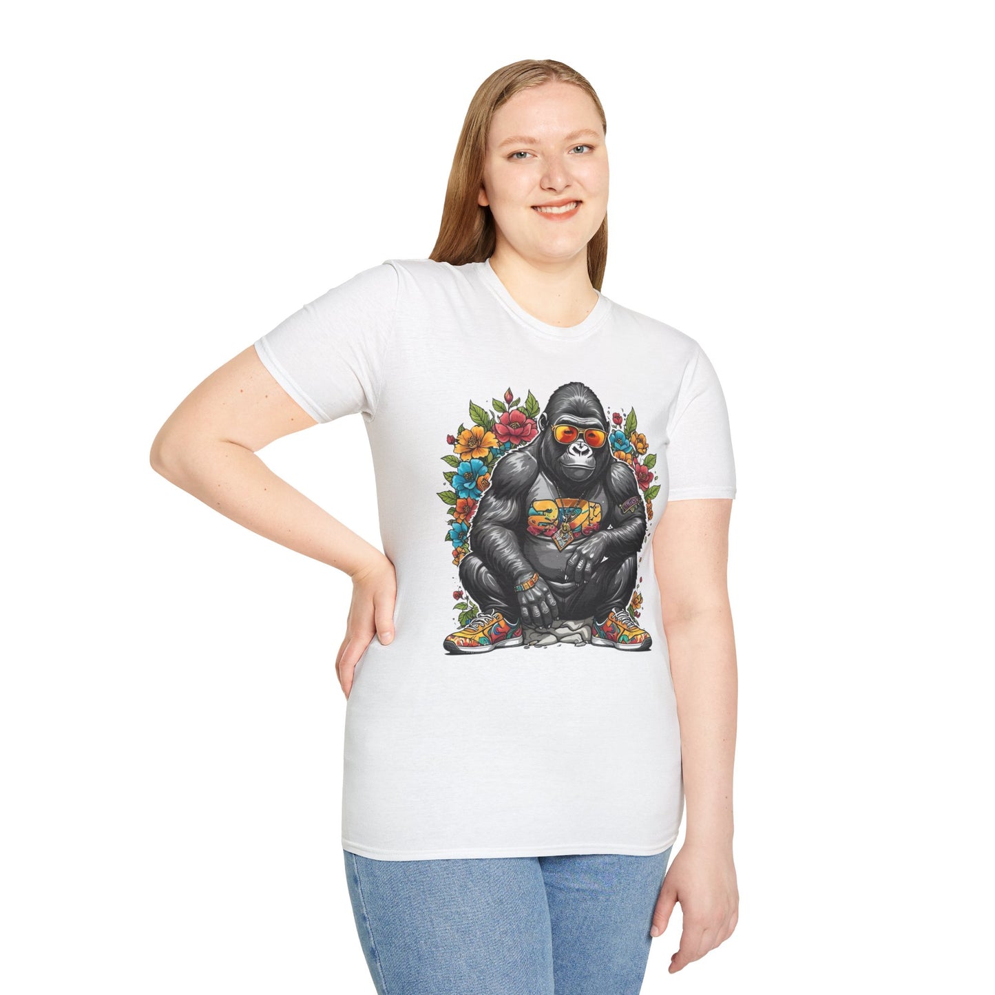 Animals Tees, Funny Animals Shirt, T Shirts with Funny Animals, T-Shirt with Gorilla, Monkey Tees
